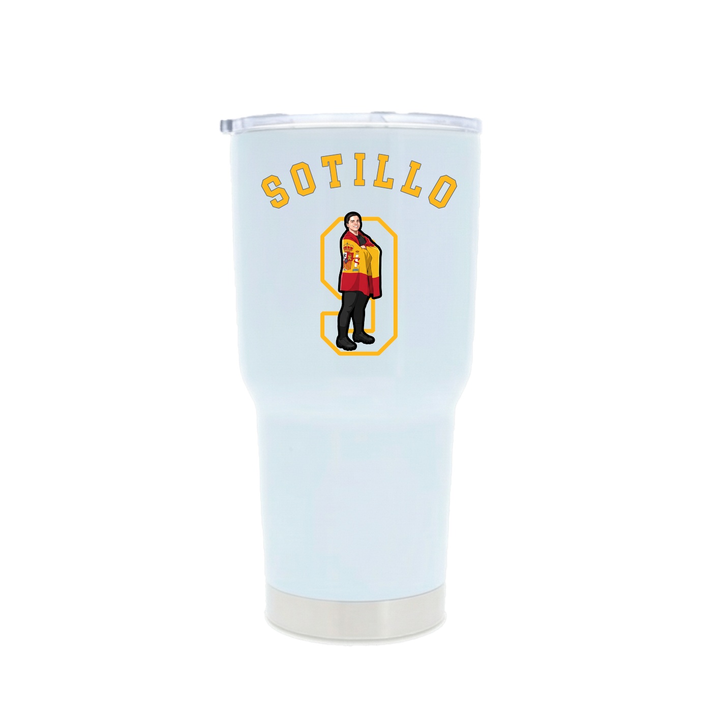 30oz Stainless Steel Tumbler — Shirsey Arch in White