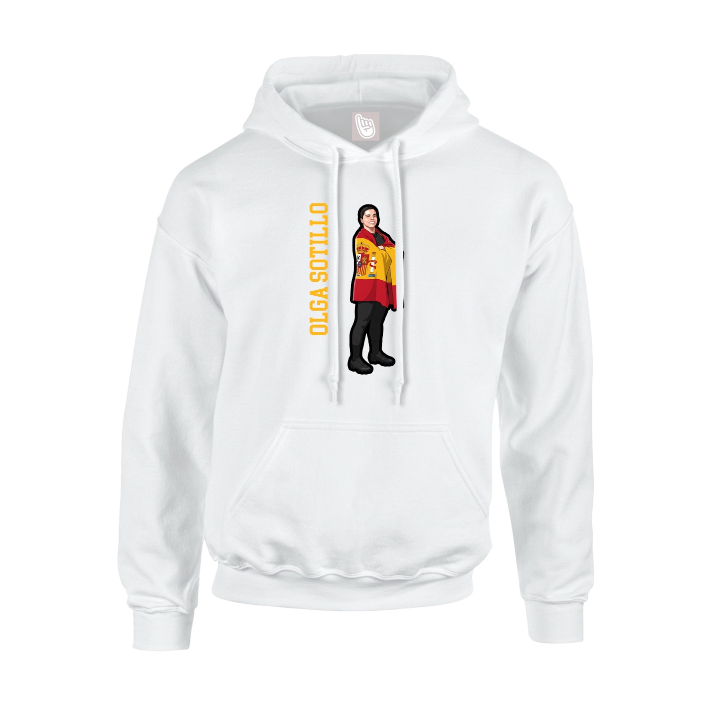 Youth Hoodie — Name Vertical in White
