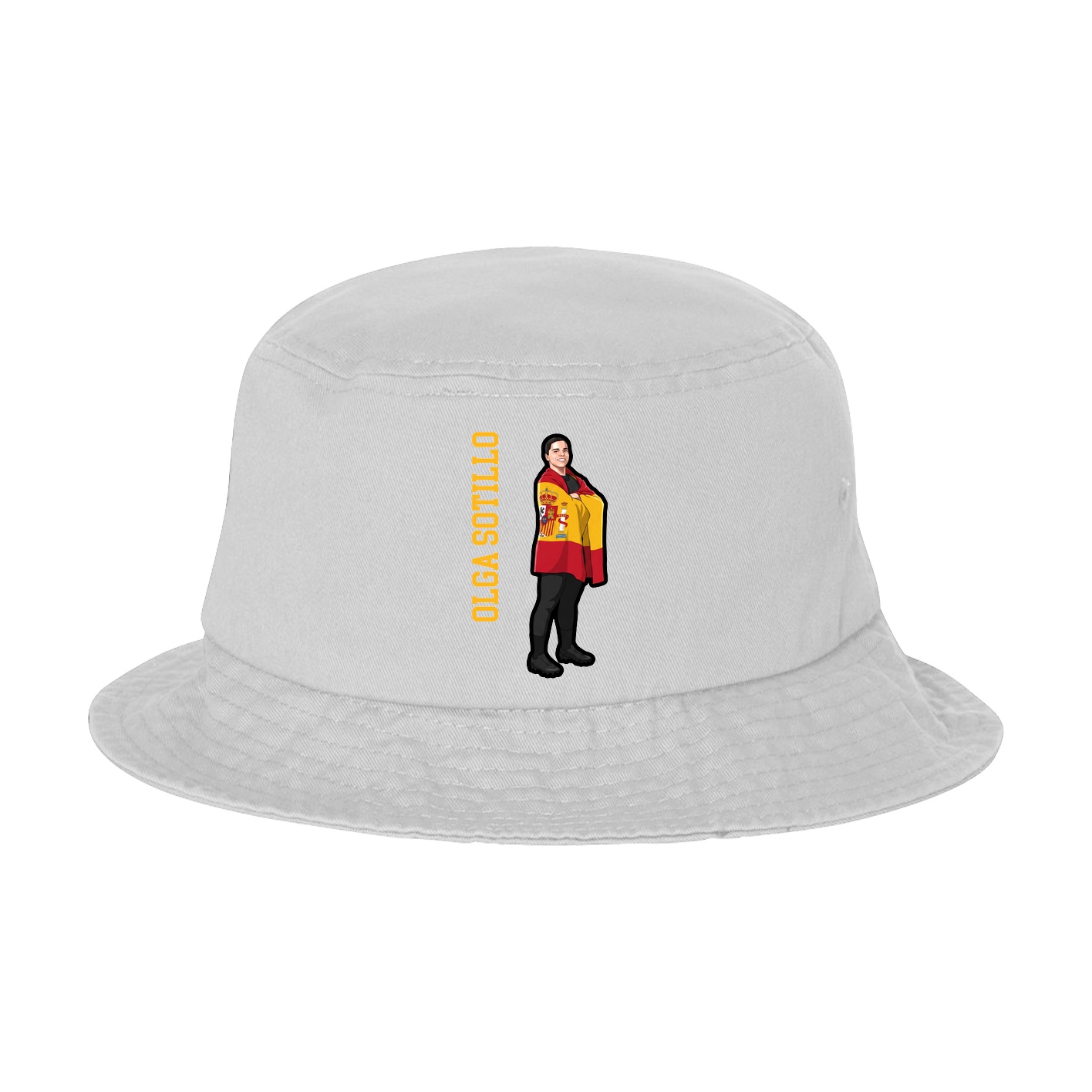 Bucket Cap — Name Vertical in White