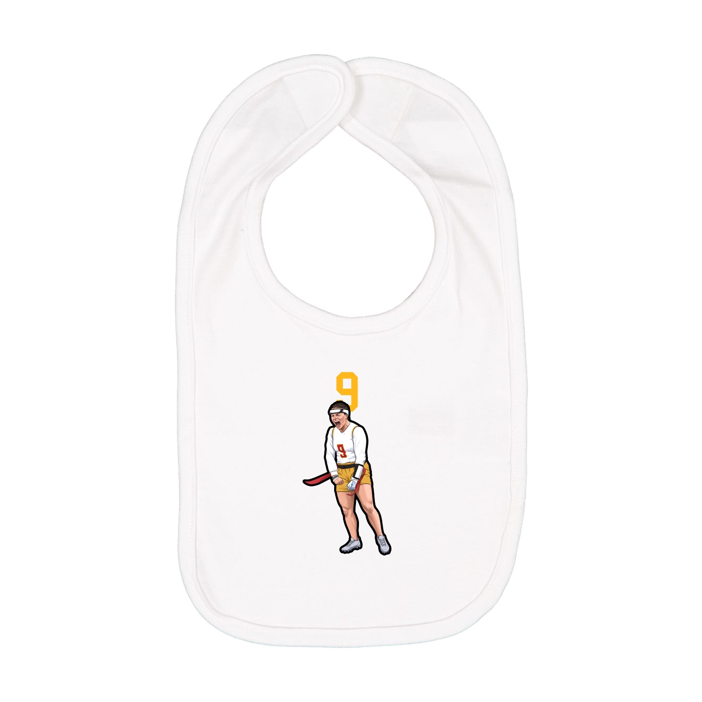 Infant Bib — Number Top in White