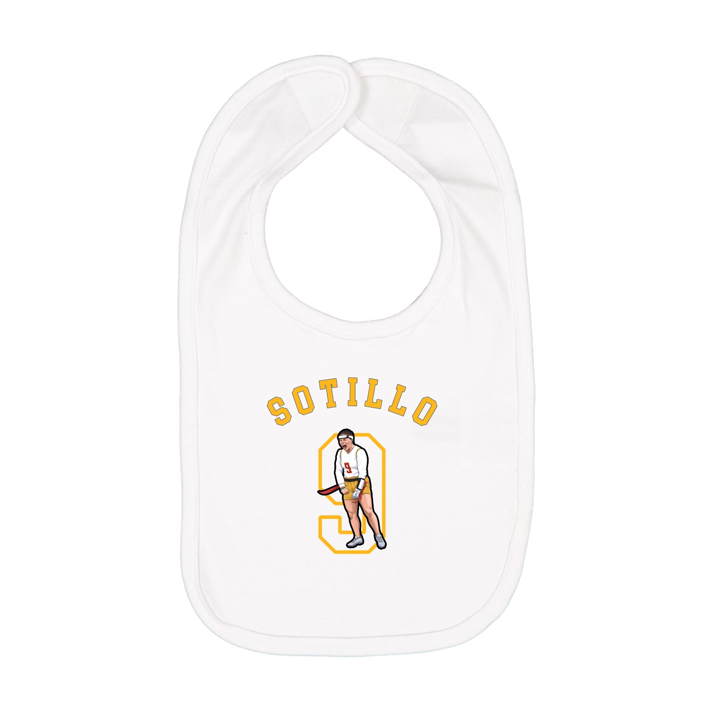 Infant Bib — Shirsey Arch in White