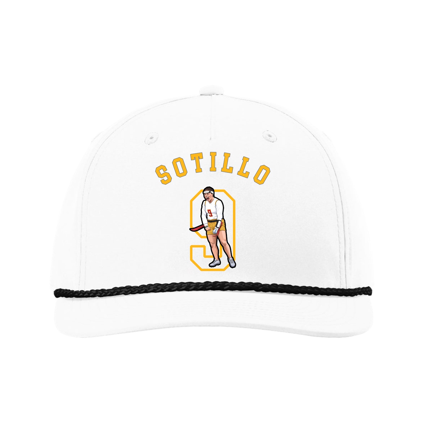 Five-Panel Classic Rope Cap — Shirsey Arch in White