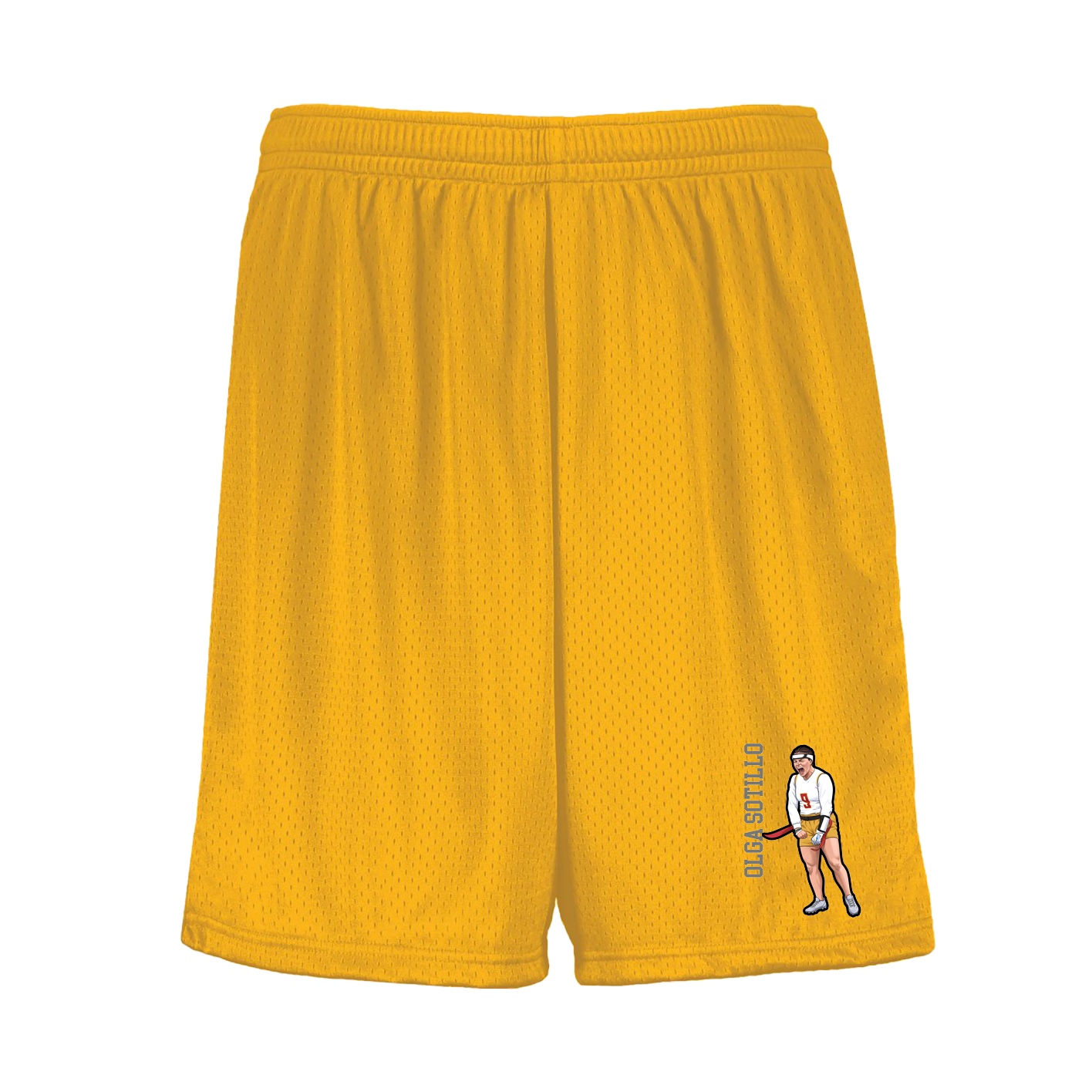 Shorts — Name Vertical in Gold