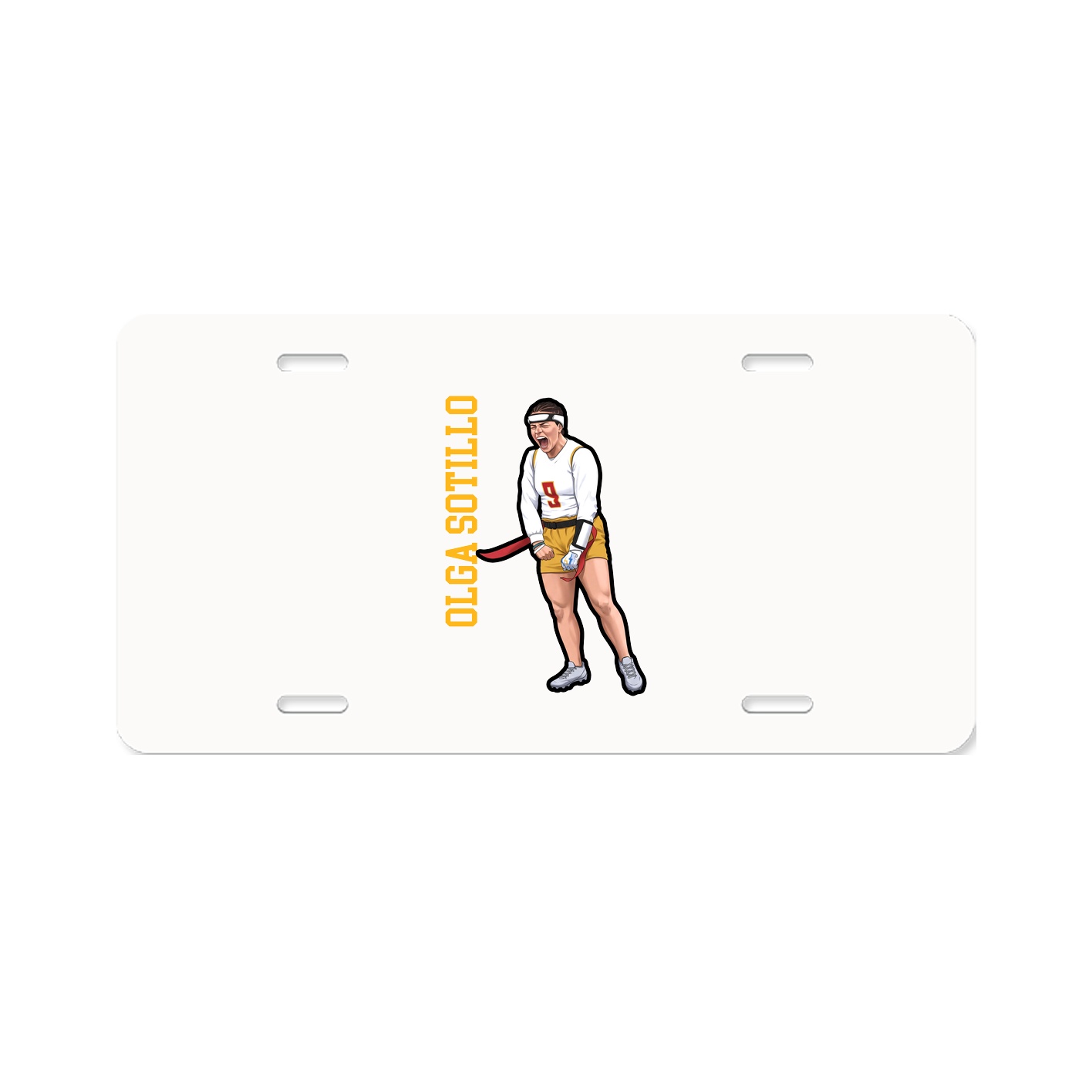 License Plate — Name Vertical in Classic