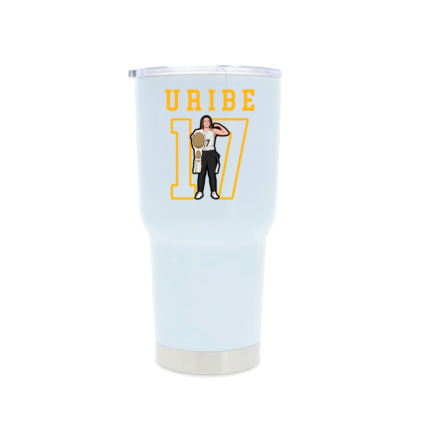 30oz Stainless Steel Tumbler — Shirsey in White
