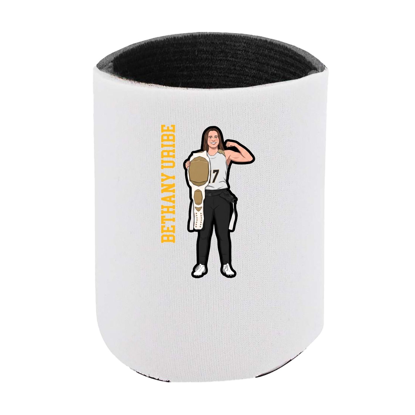 Can Holder — Name Vertical in White