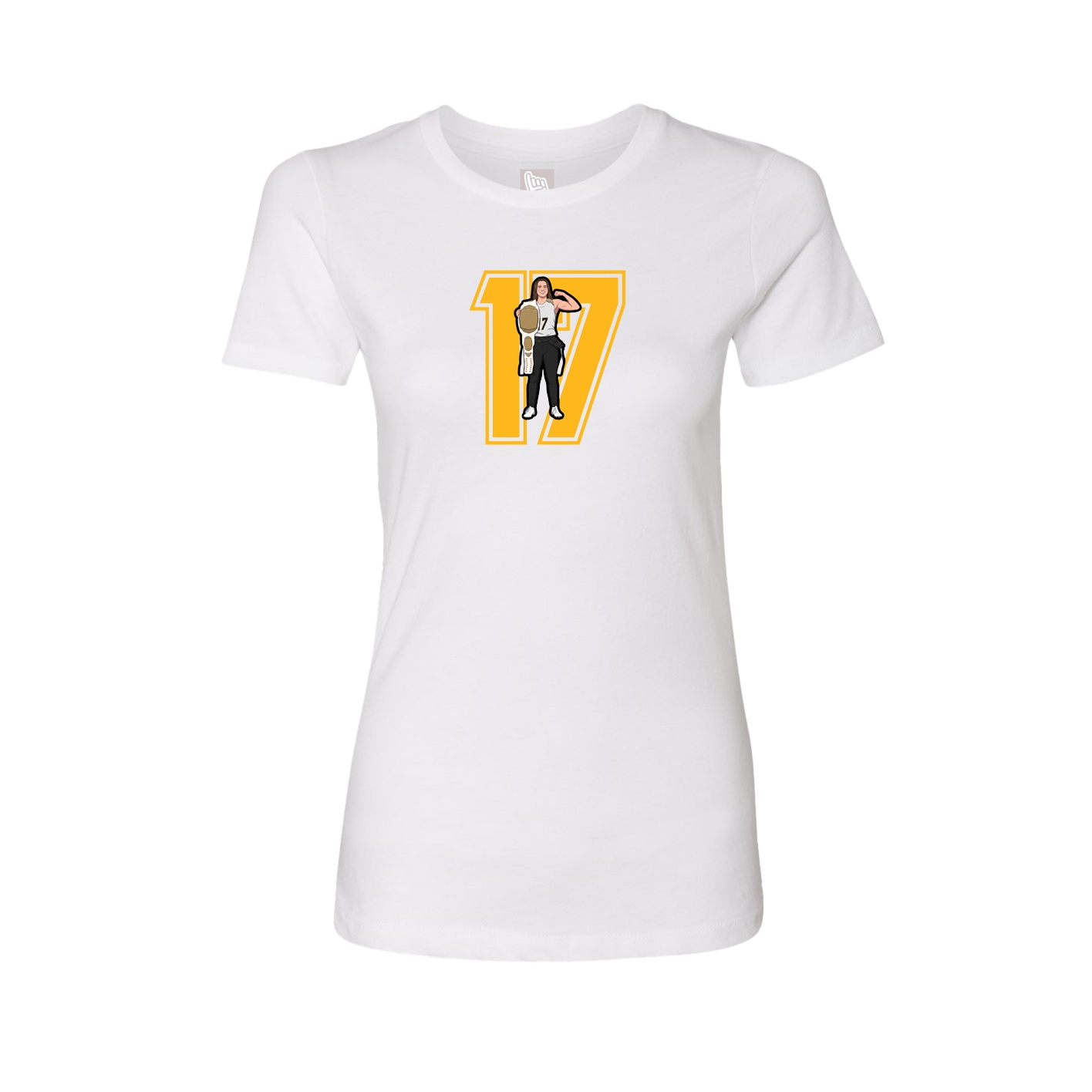 Womens Tee — Number in White