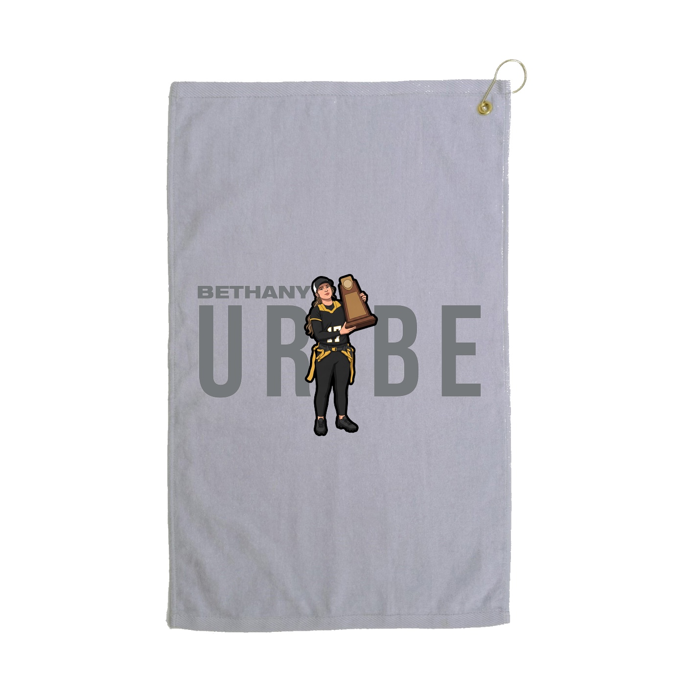 Golf Towel — Player Name in Grey