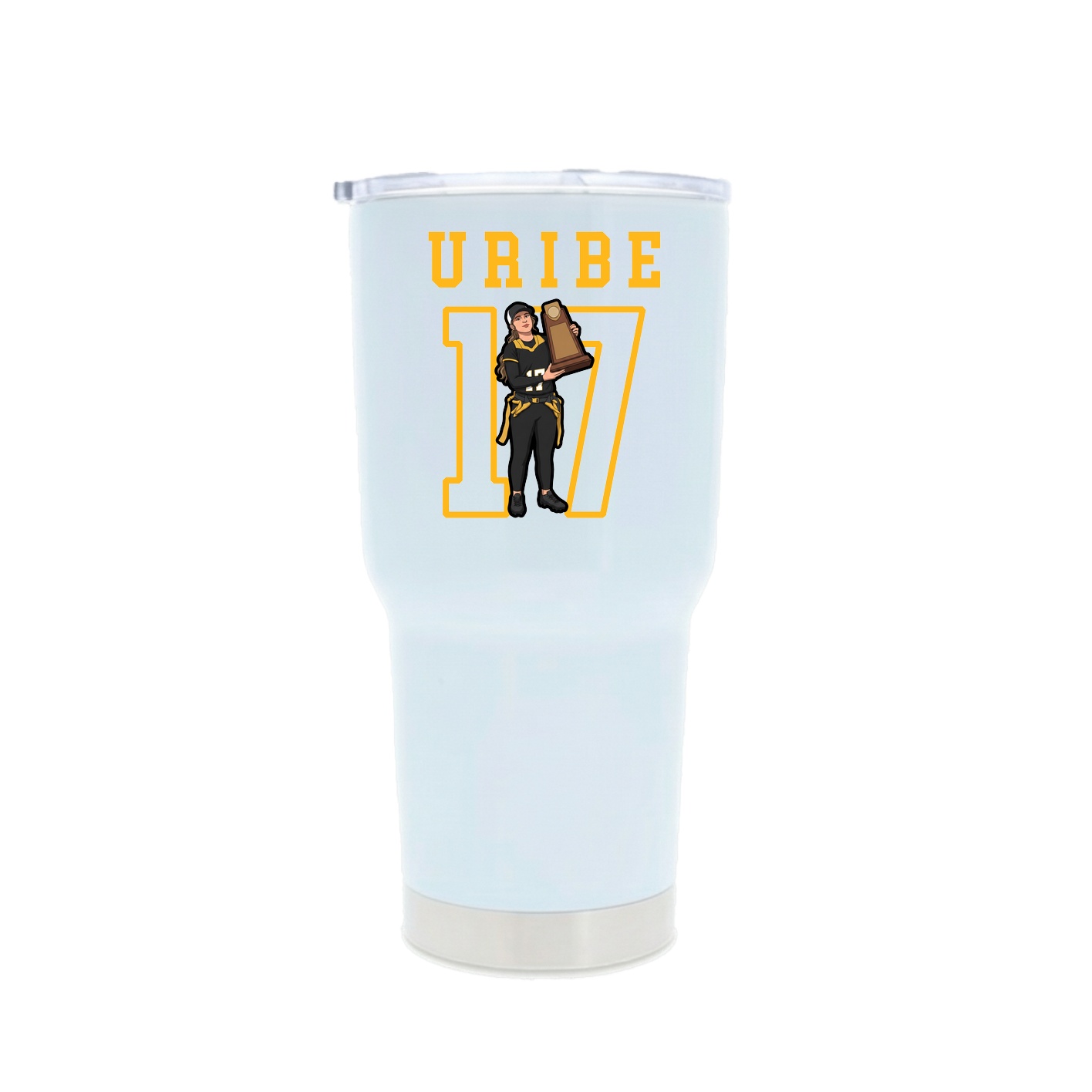 30oz Stainless Steel Tumbler — Shirsey in White