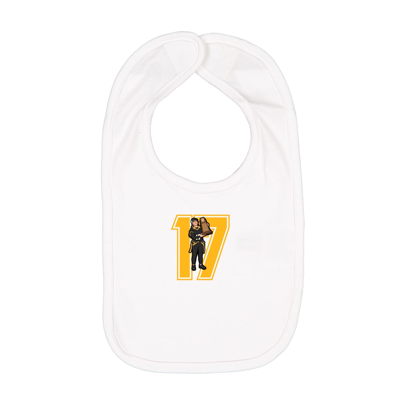 Infant Bib — Number in White