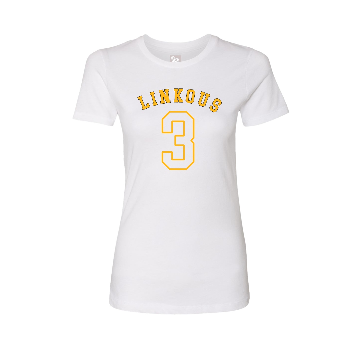 Fitted Women's Tee — Shirsey Arch in White