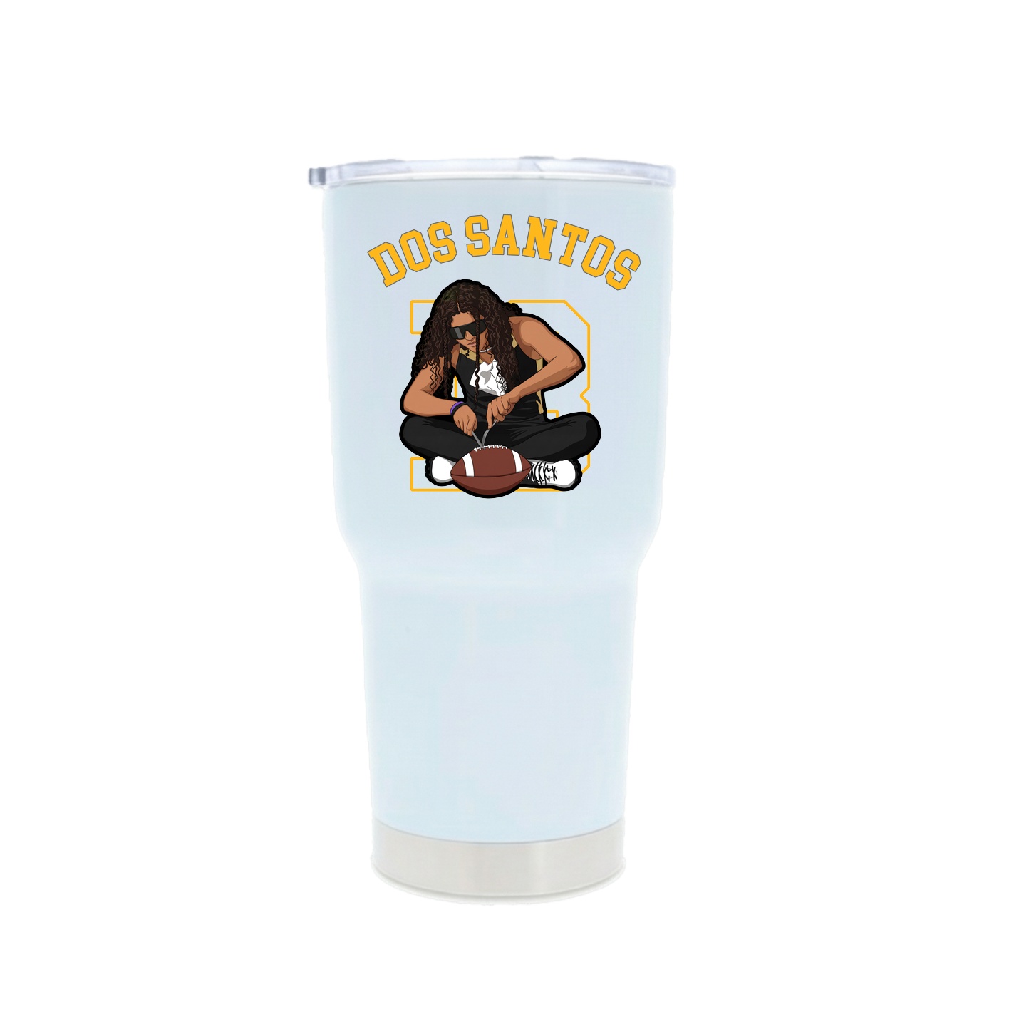 30oz Stainless Steel Tumbler — Shirsey Arch in White
