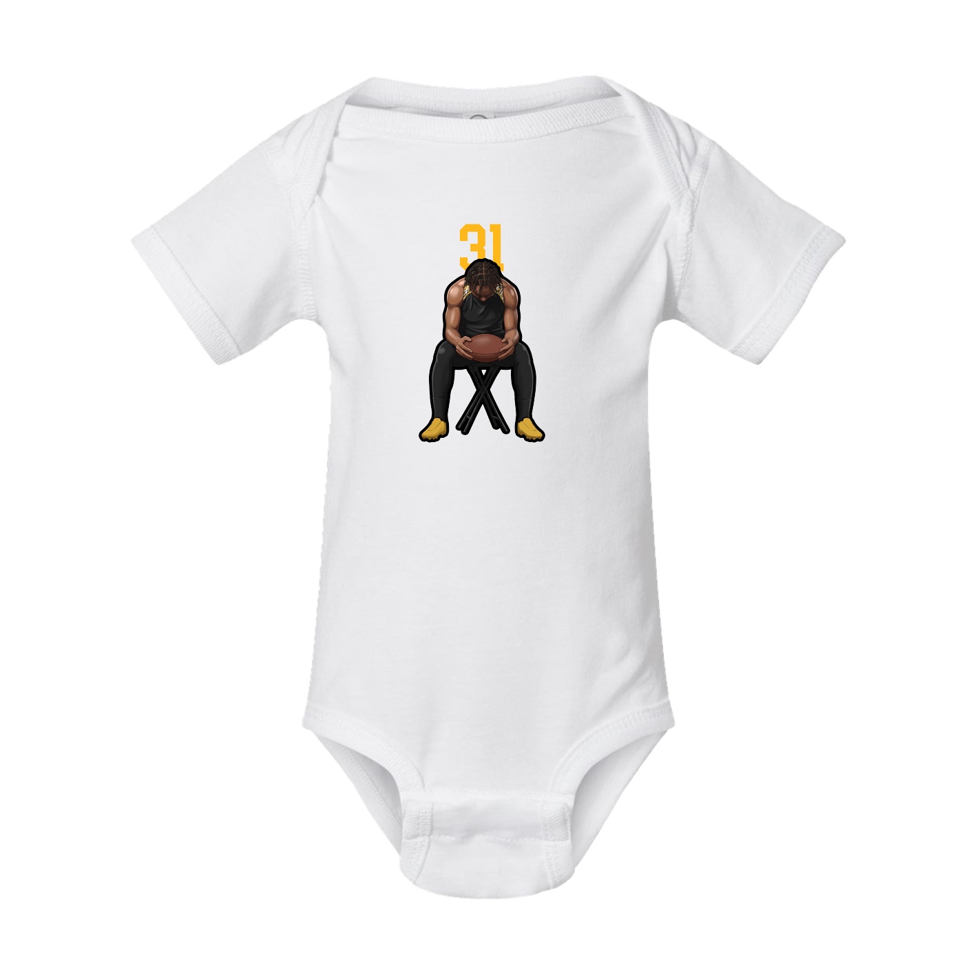Baby Onesie — Number Top in White