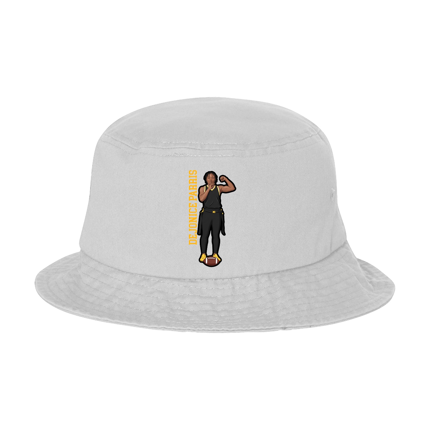 Bucket Cap — Name Vertical in White