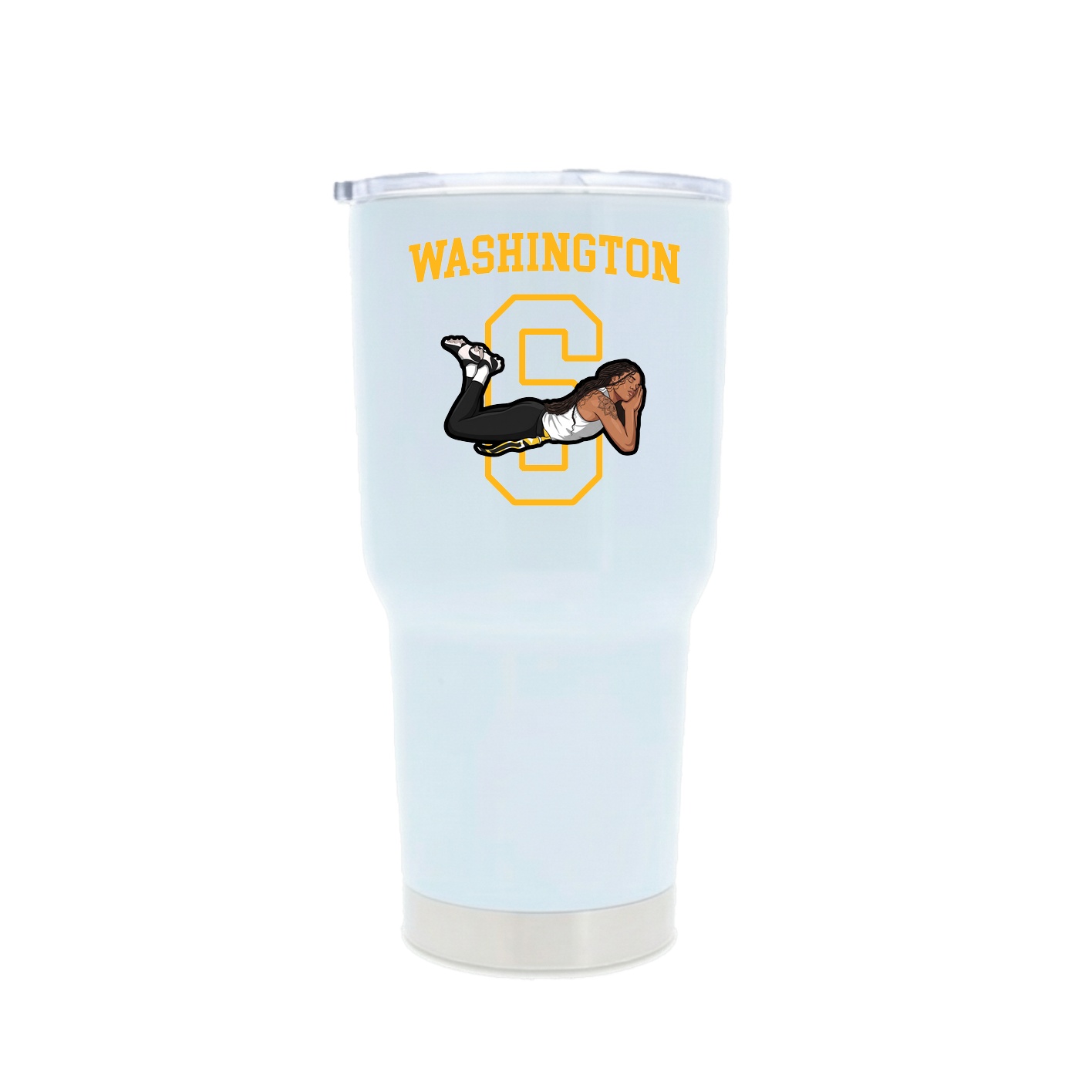 30oz Stainless Steel Tumbler — Shirsey in White