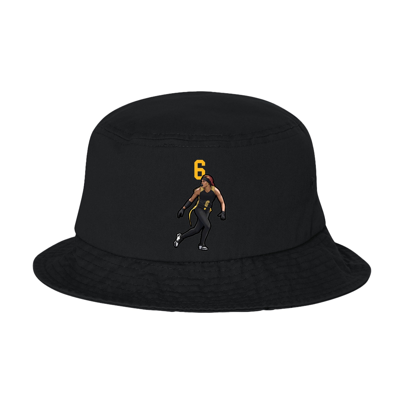 Bucket Cap — Number Top in Black