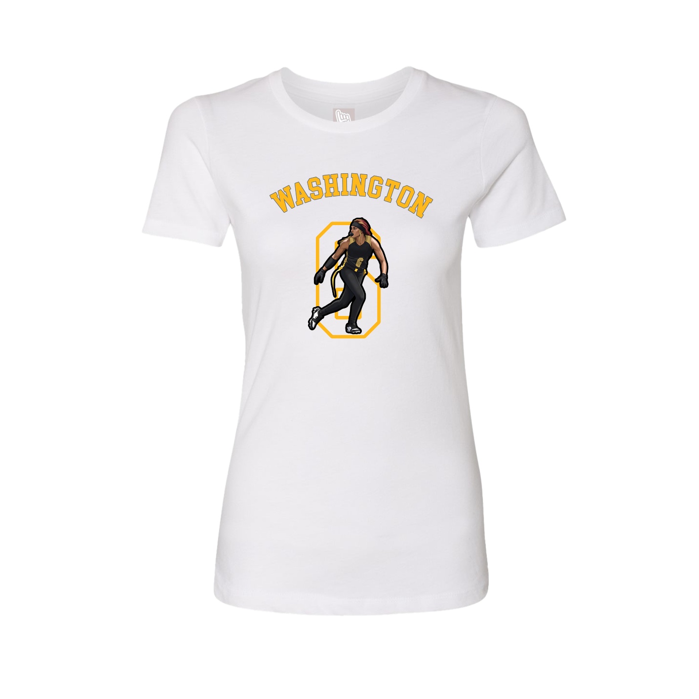 Fitted Women's Tee — Shirsey Arch in White