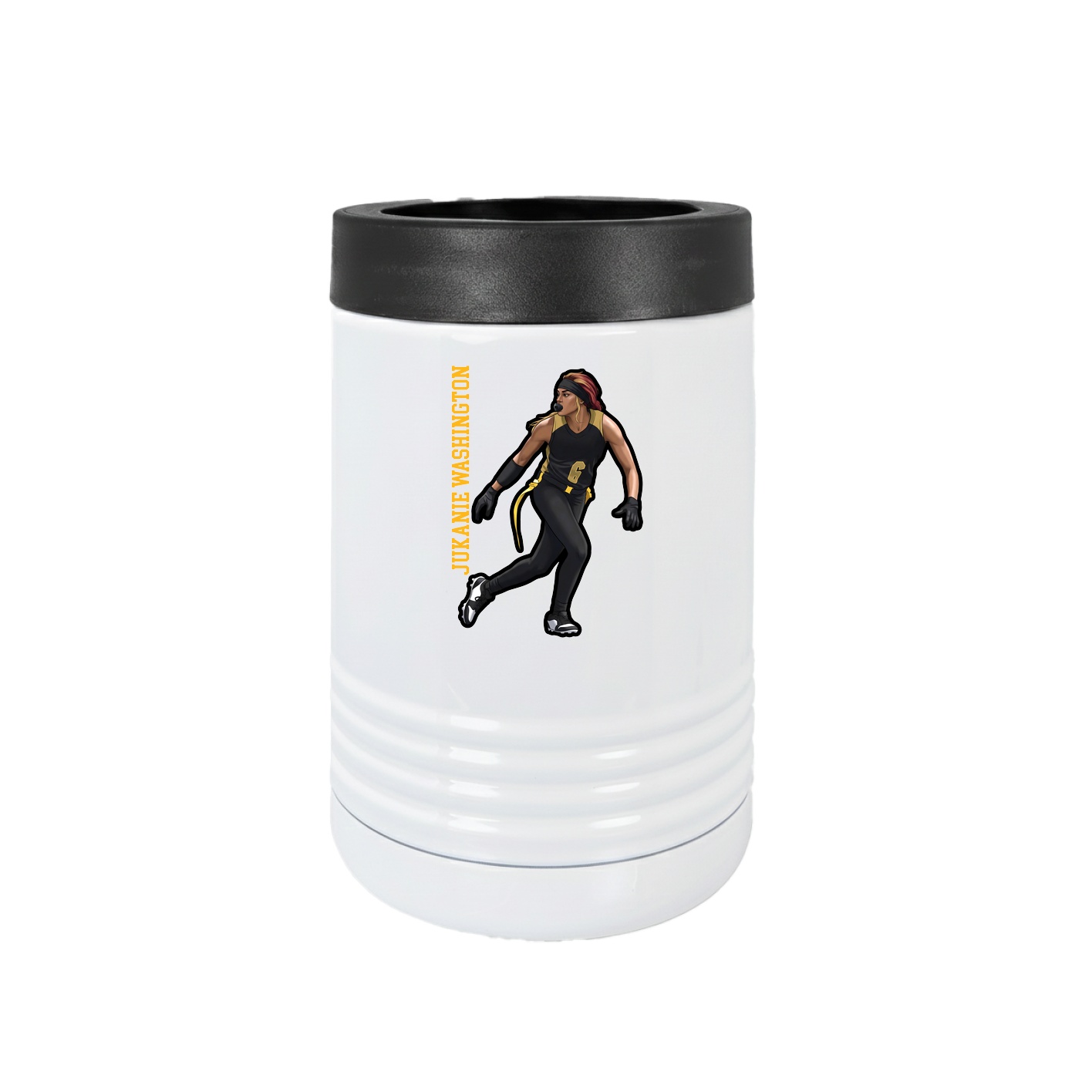 Beverage Holder — Name Vertical in White