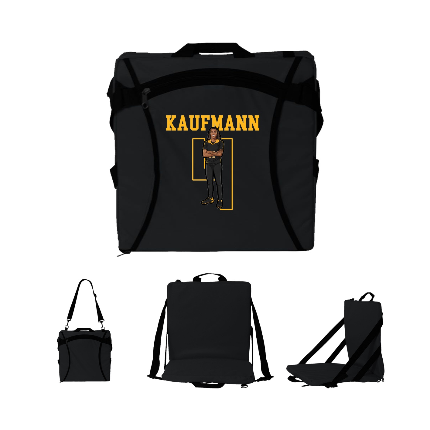 Folding Stadium Seat — Shirsey in Black