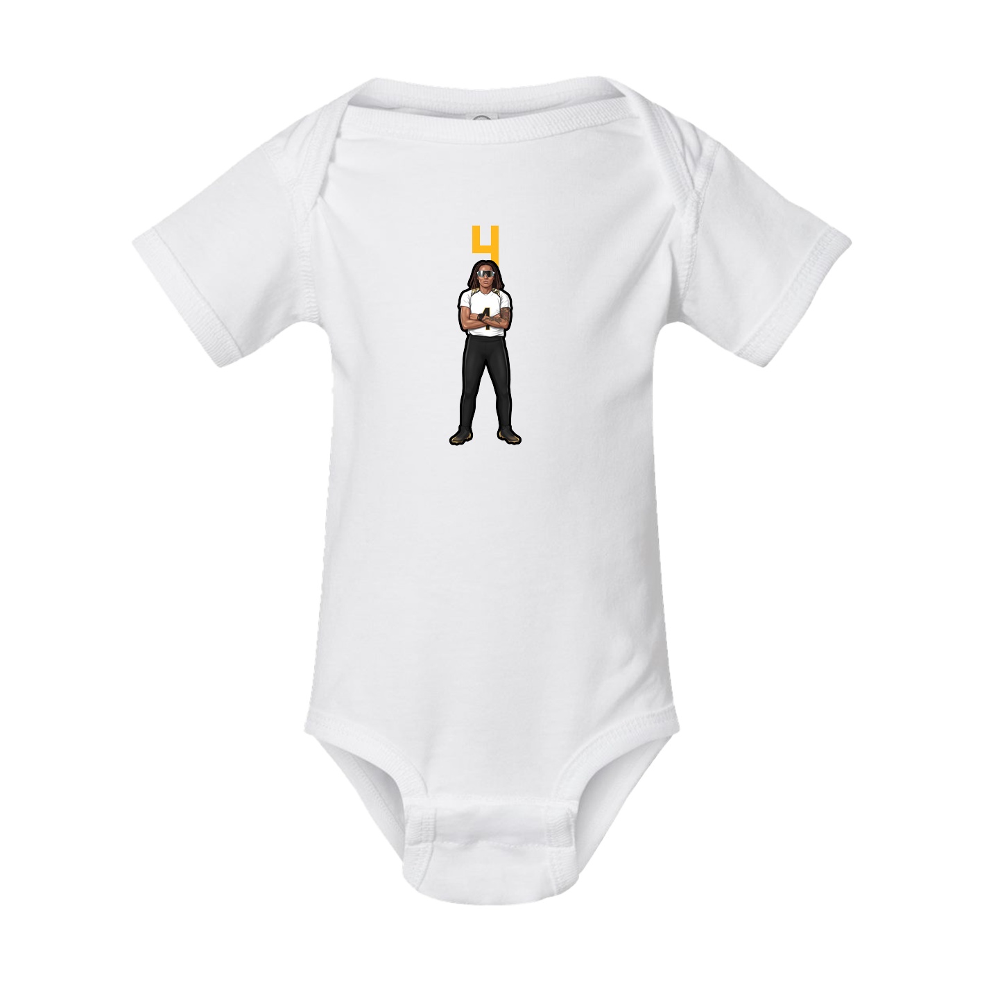 Baby Onesie — Number Top in White