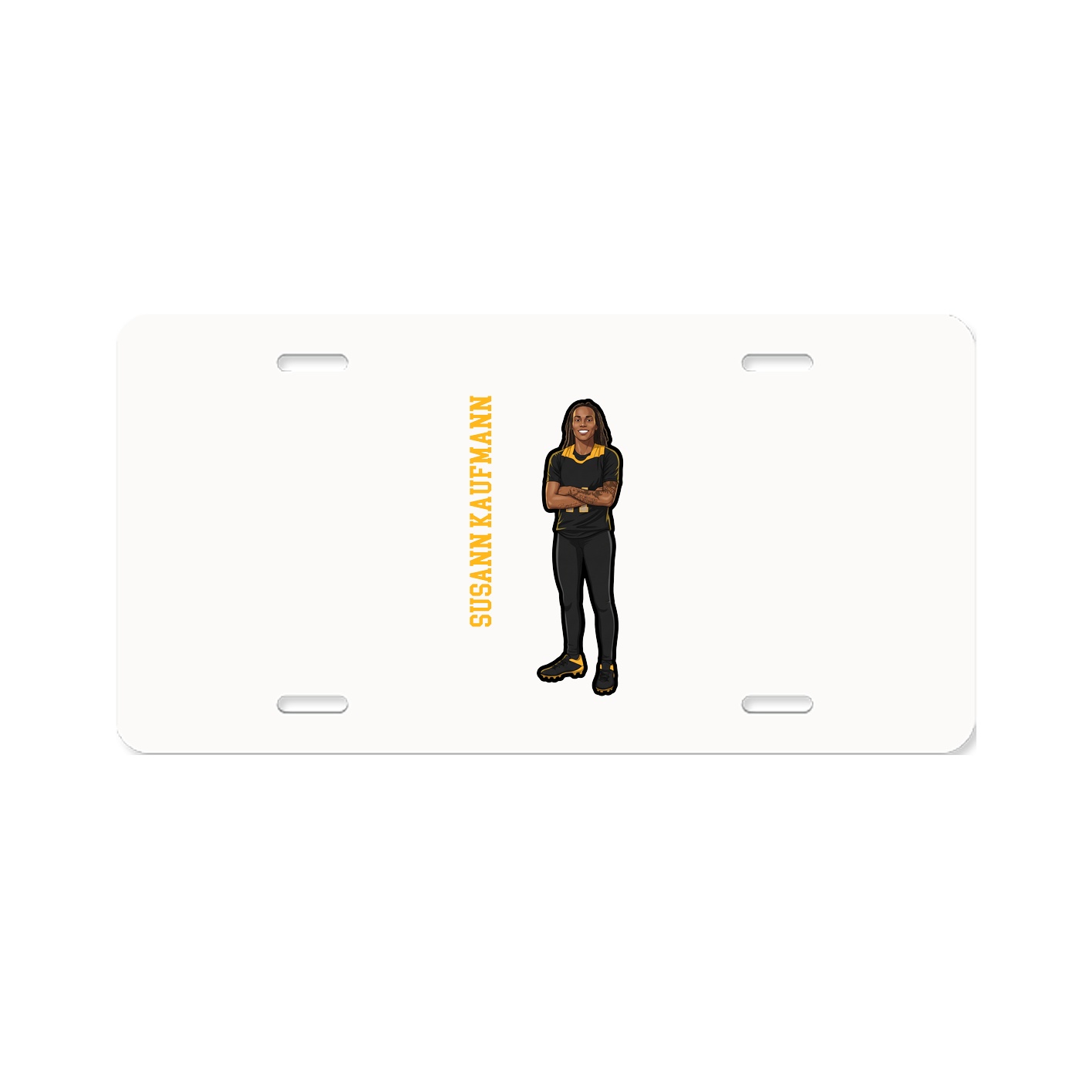 License Plate — Name Vertical in Classic