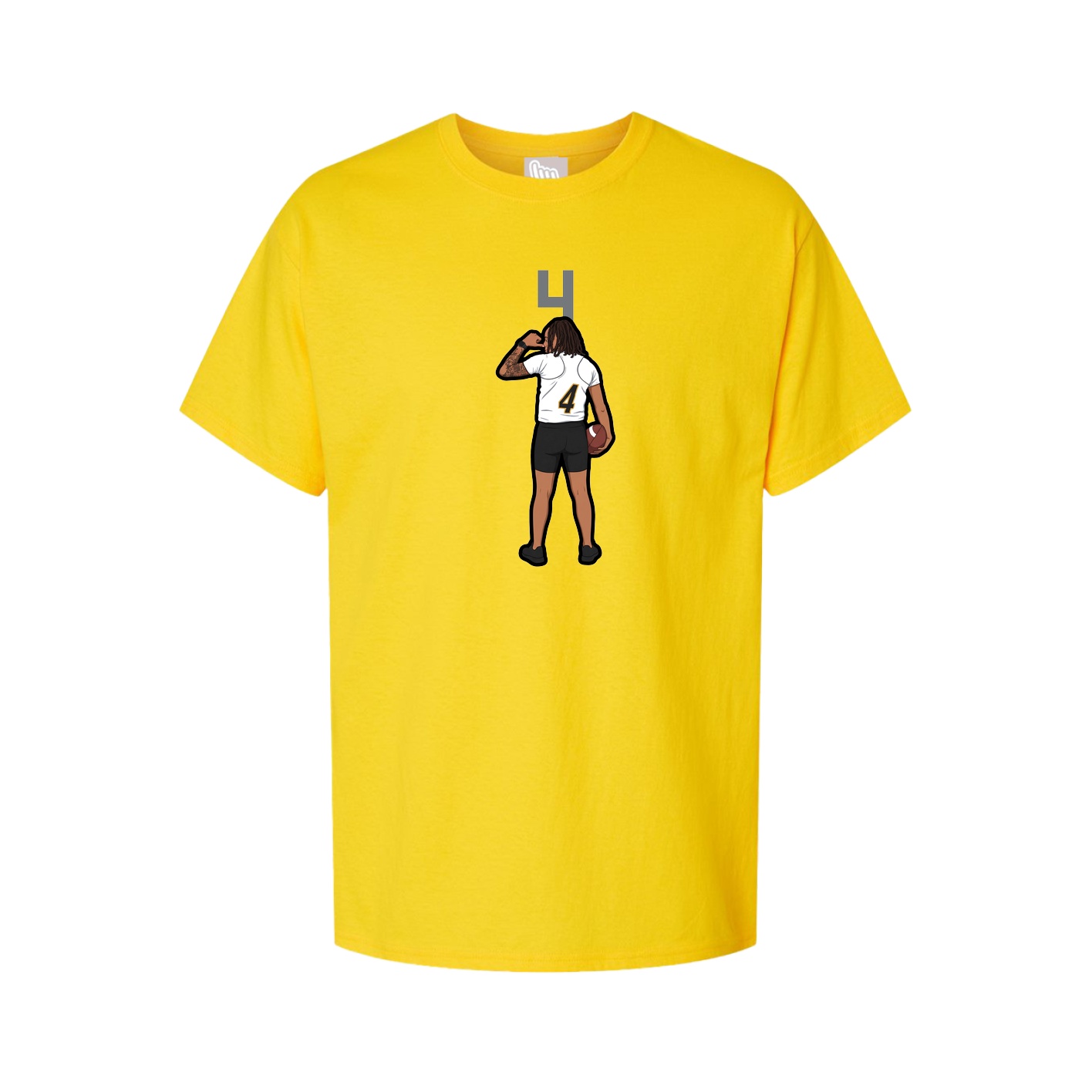 Youth Tee — Number Top in Gold