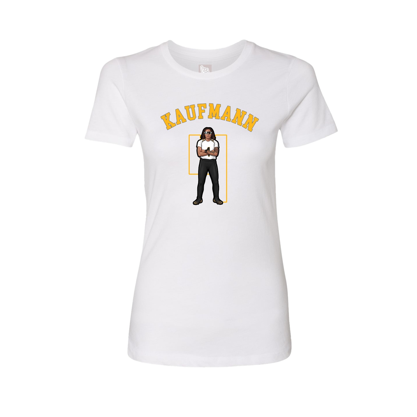 Fitted Women's Tee — Shirsey Arch in White