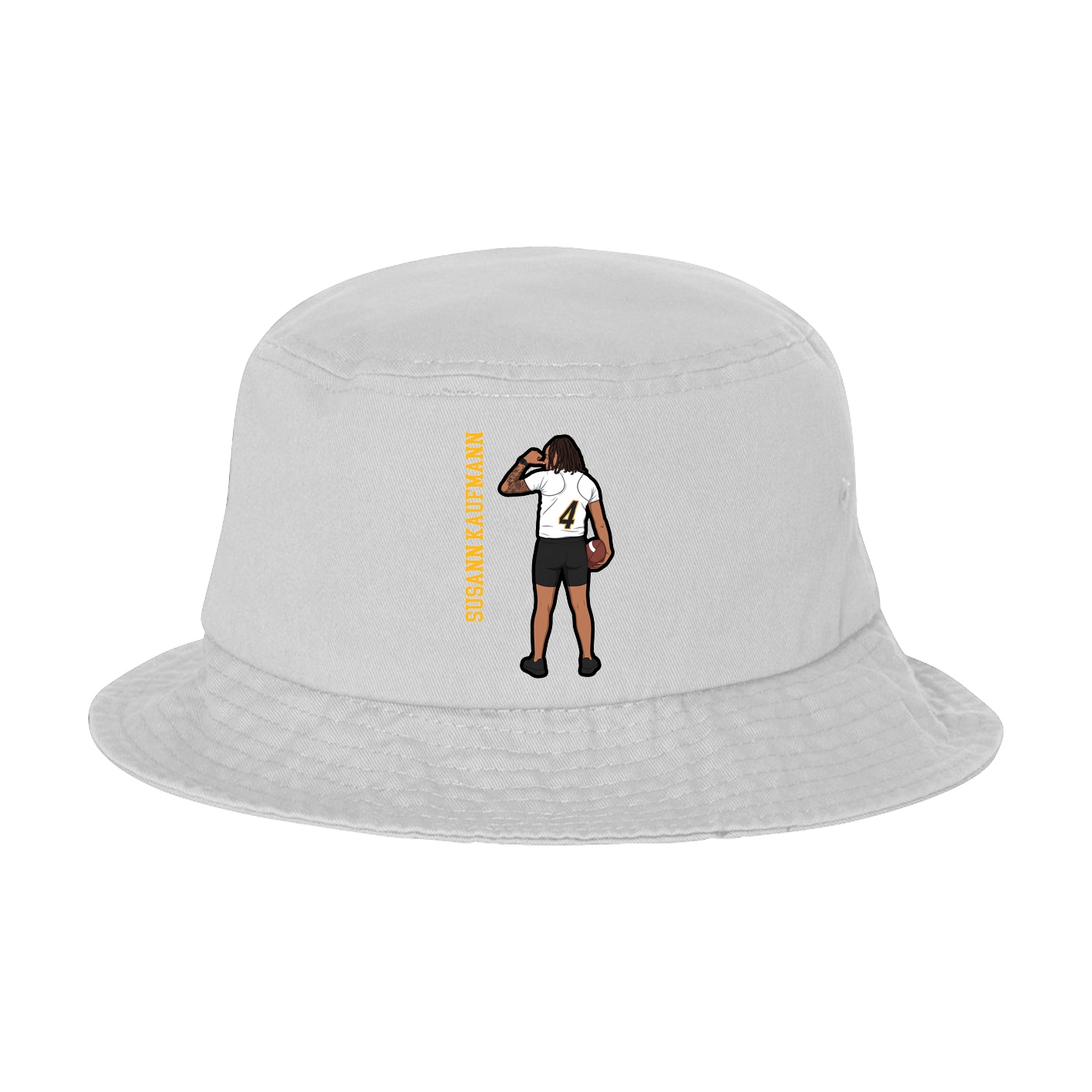 Bucket Cap — Name Vertical in White