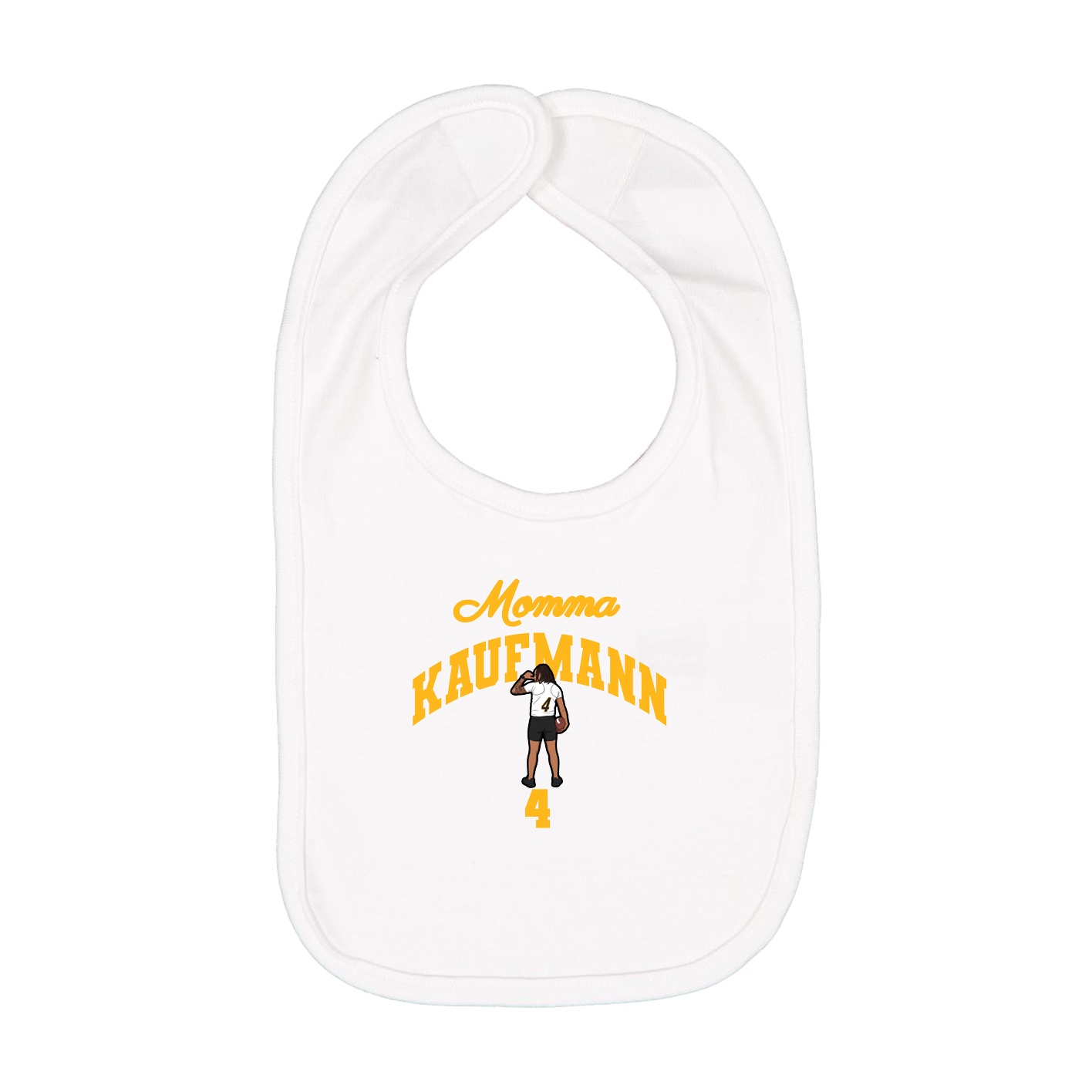Infant Bib — Mothers Day Arch in White
