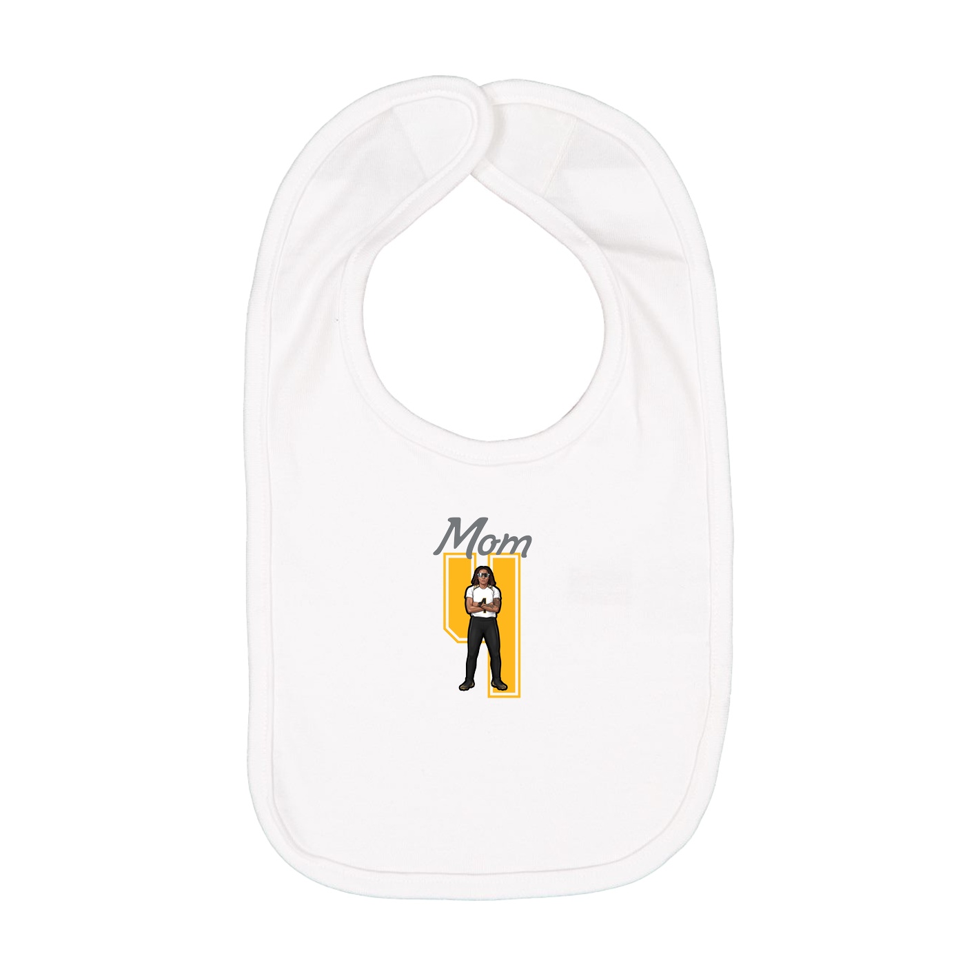 Infant Bib — Mothers Day Shirsey in White