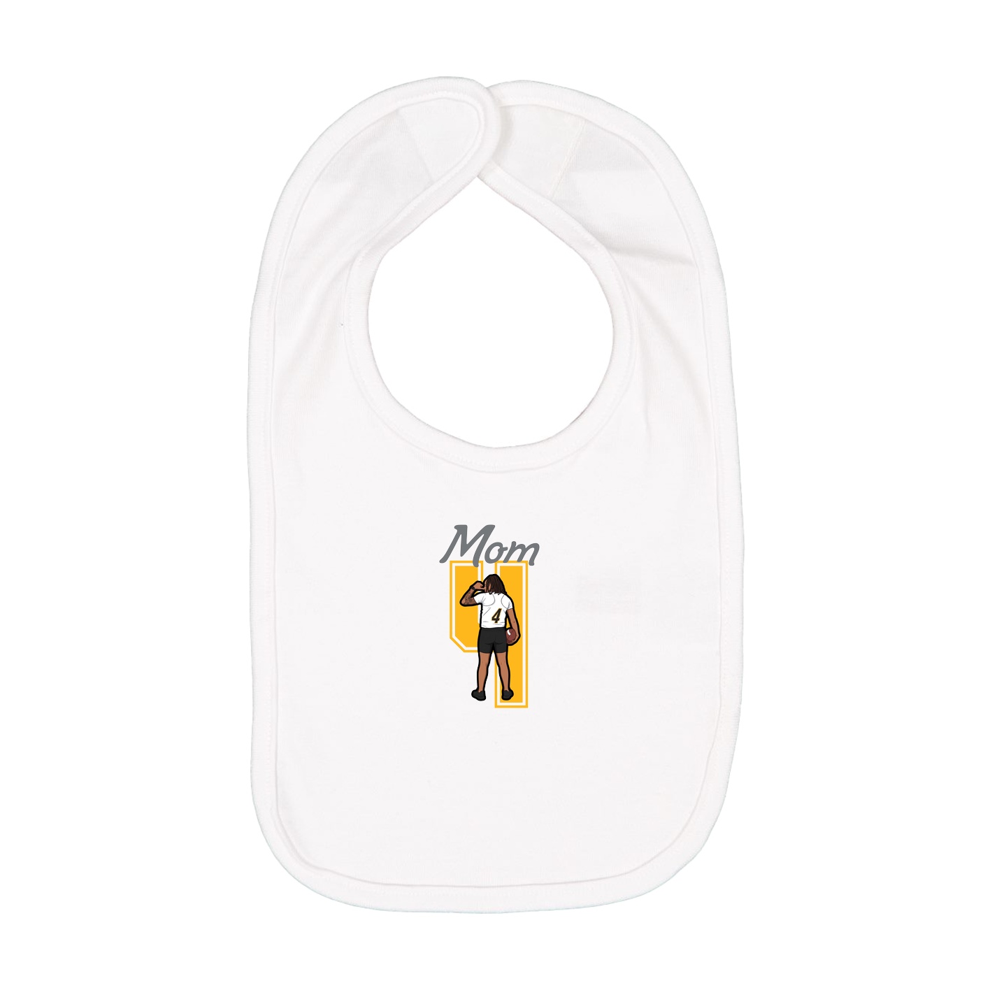Infant Bib — Mothers Day Shirsey in White