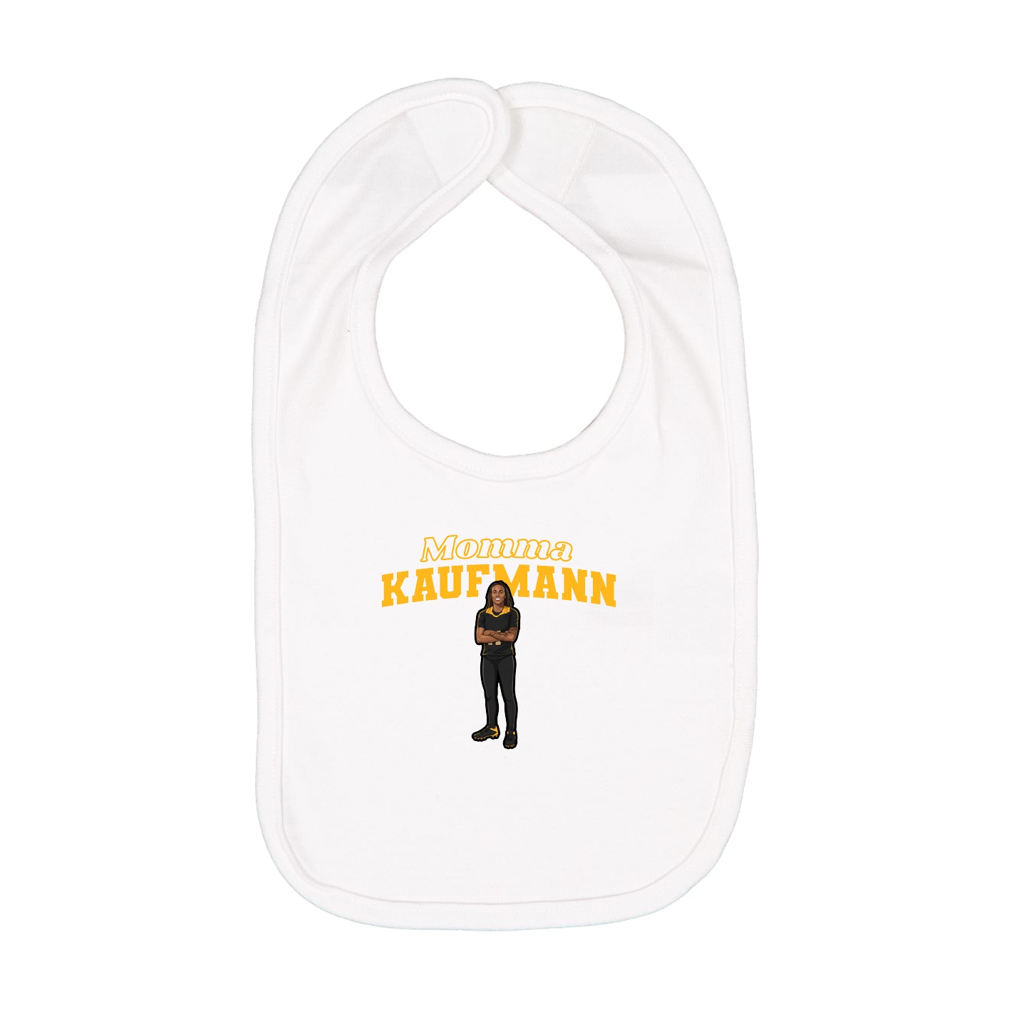 Infant Bib — Mothers Day Block in White