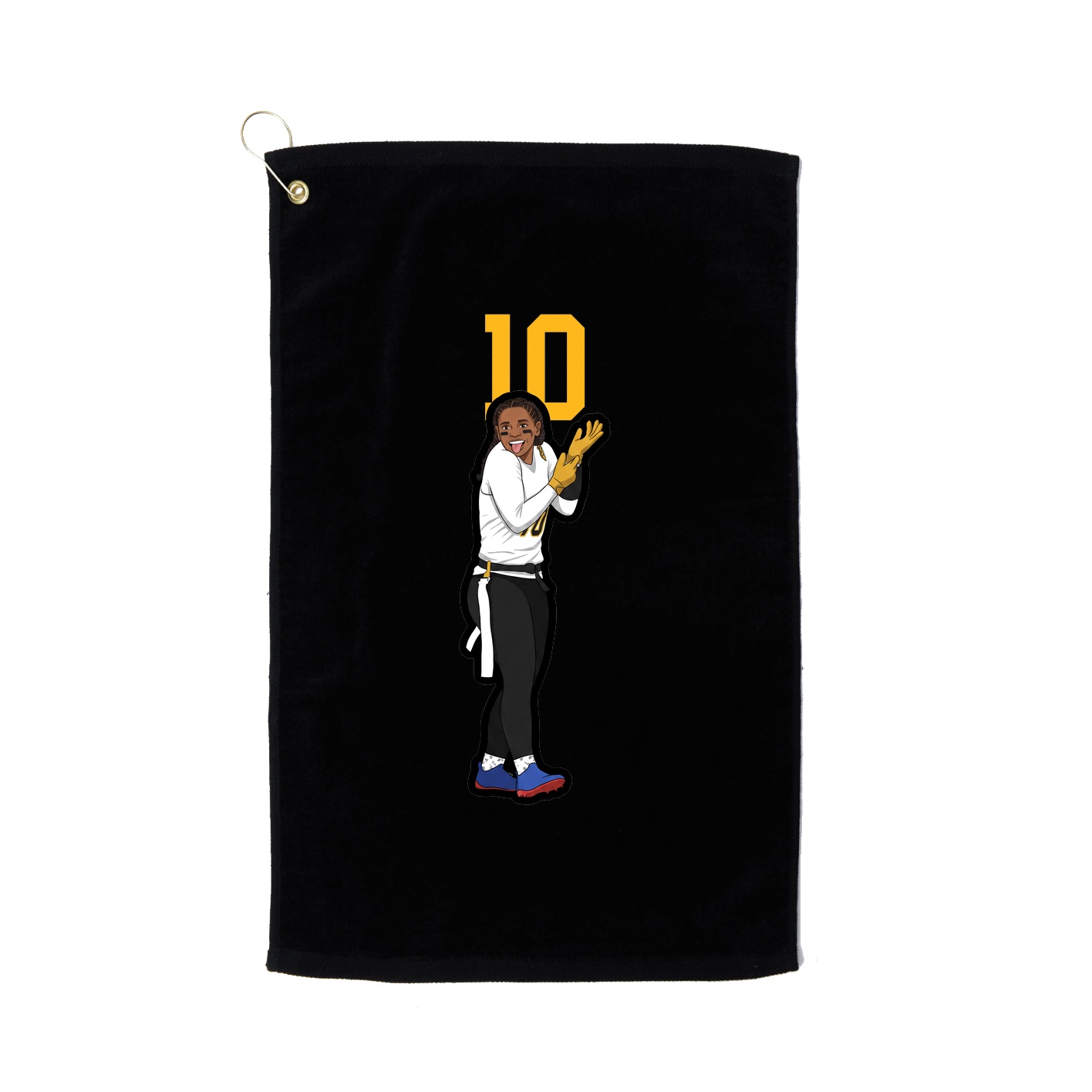Golf Towel — Number Top in Black