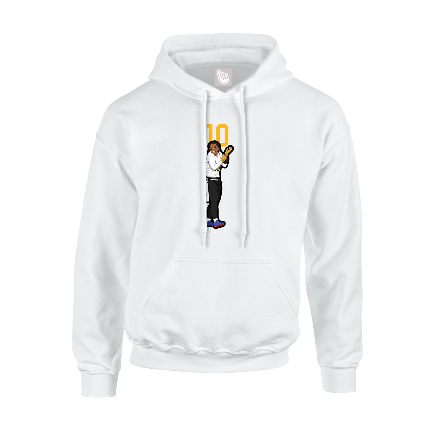 Youth Hoodie — Number Top in White