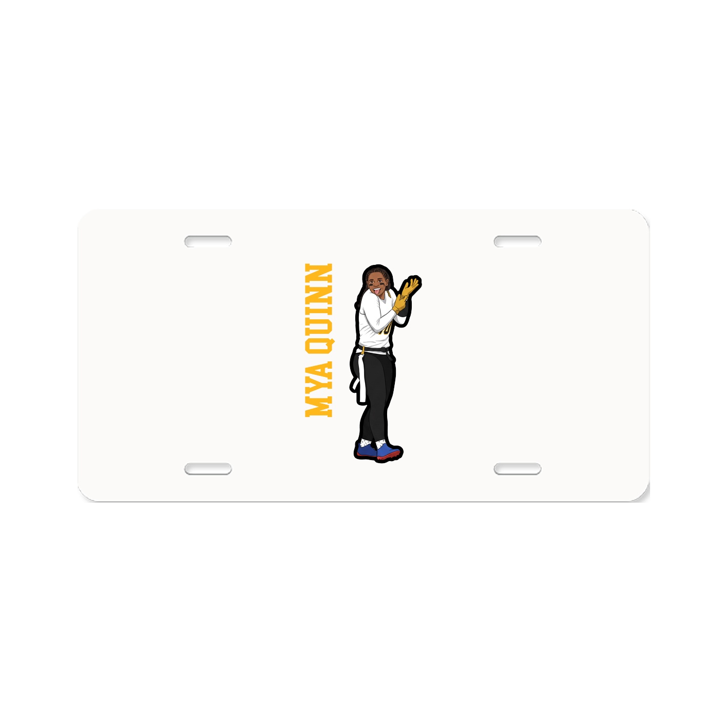 License Plate — Name Vertical in Classic
