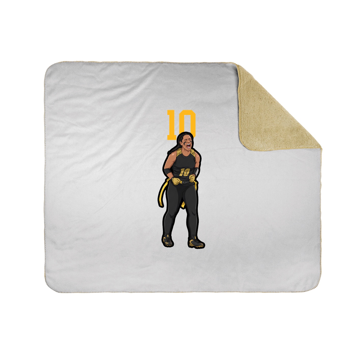 Throw Blanket — Number Top in White