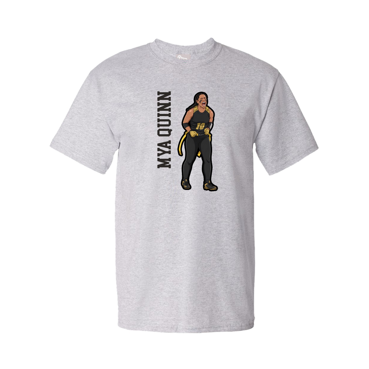 Tee — Name Vertical in Grey