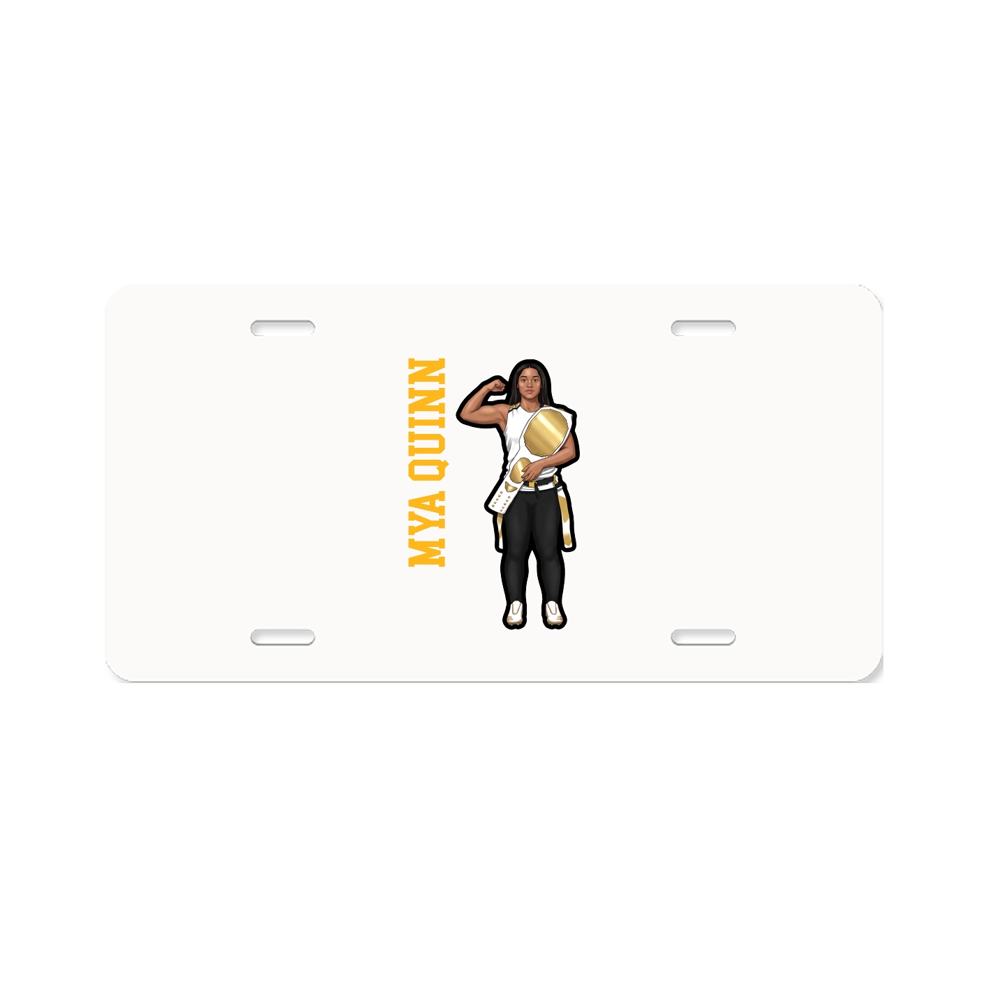 License Plate — Name Vertical in Classic