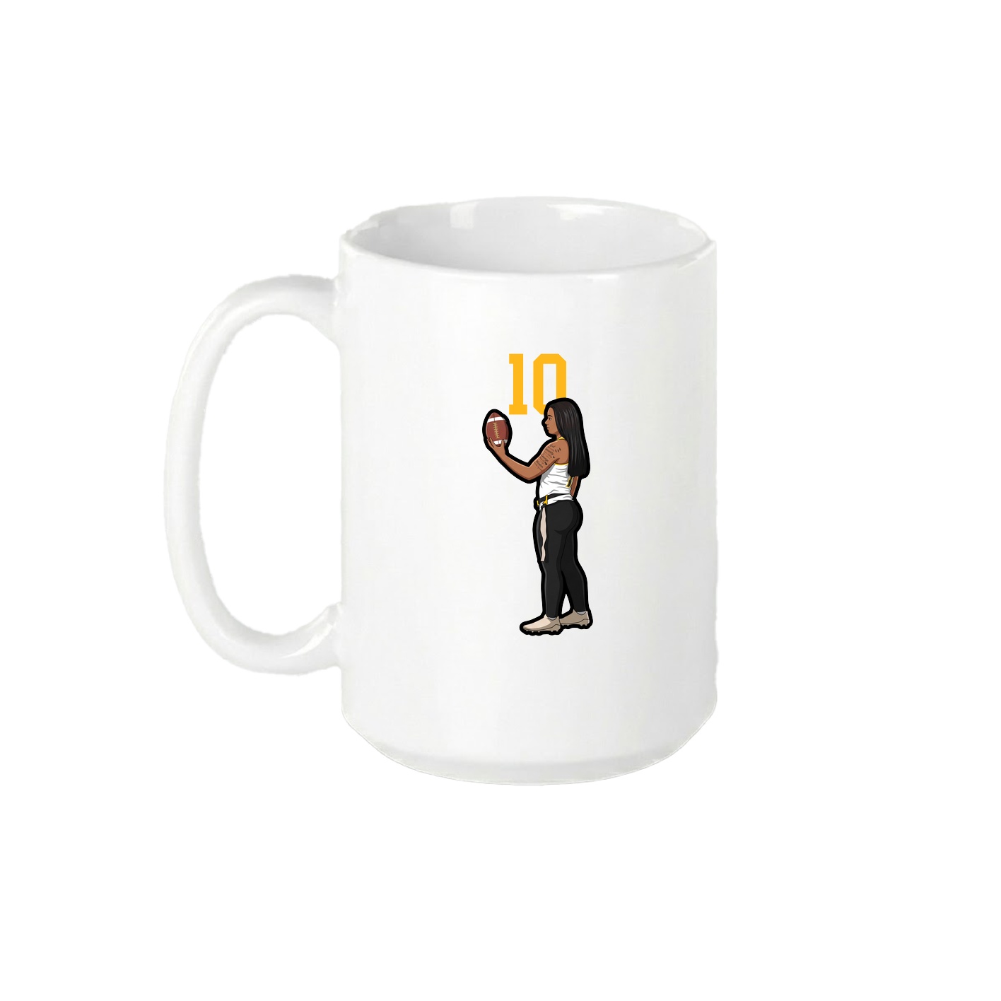 15oz Coffee Mug — Number Top in White