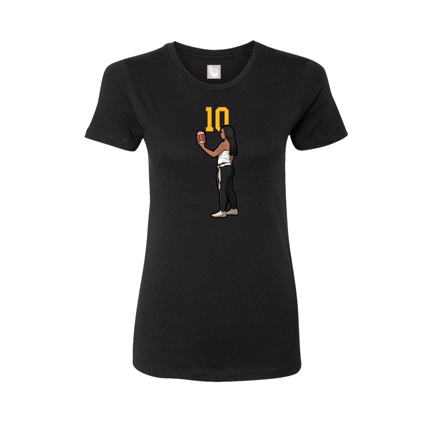 Womens Tee — Number Top in Black