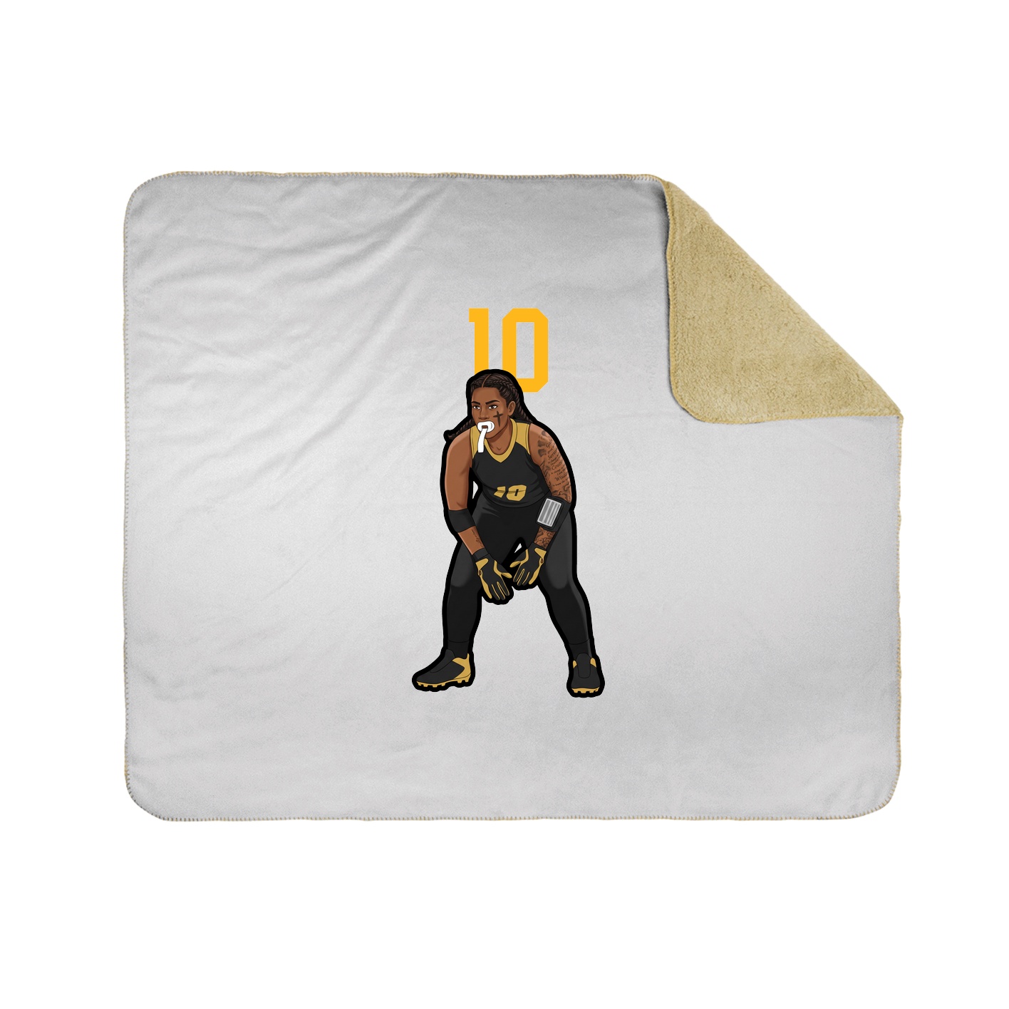 Throw Blanket — Number Top in White