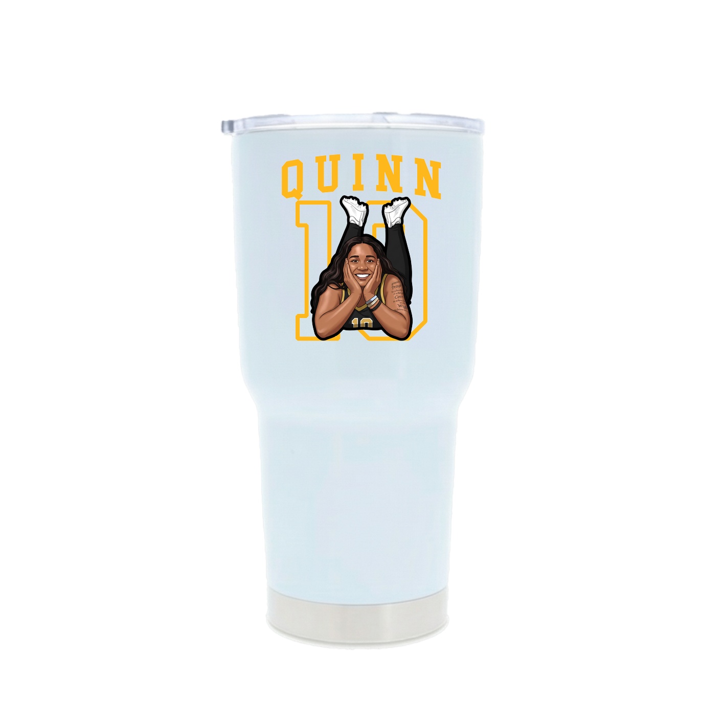 30oz Stainless Steel Tumbler — Shirsey in White