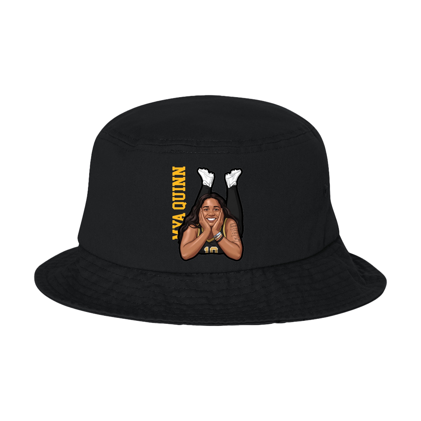 Bucket Cap — Name Vertical in Black