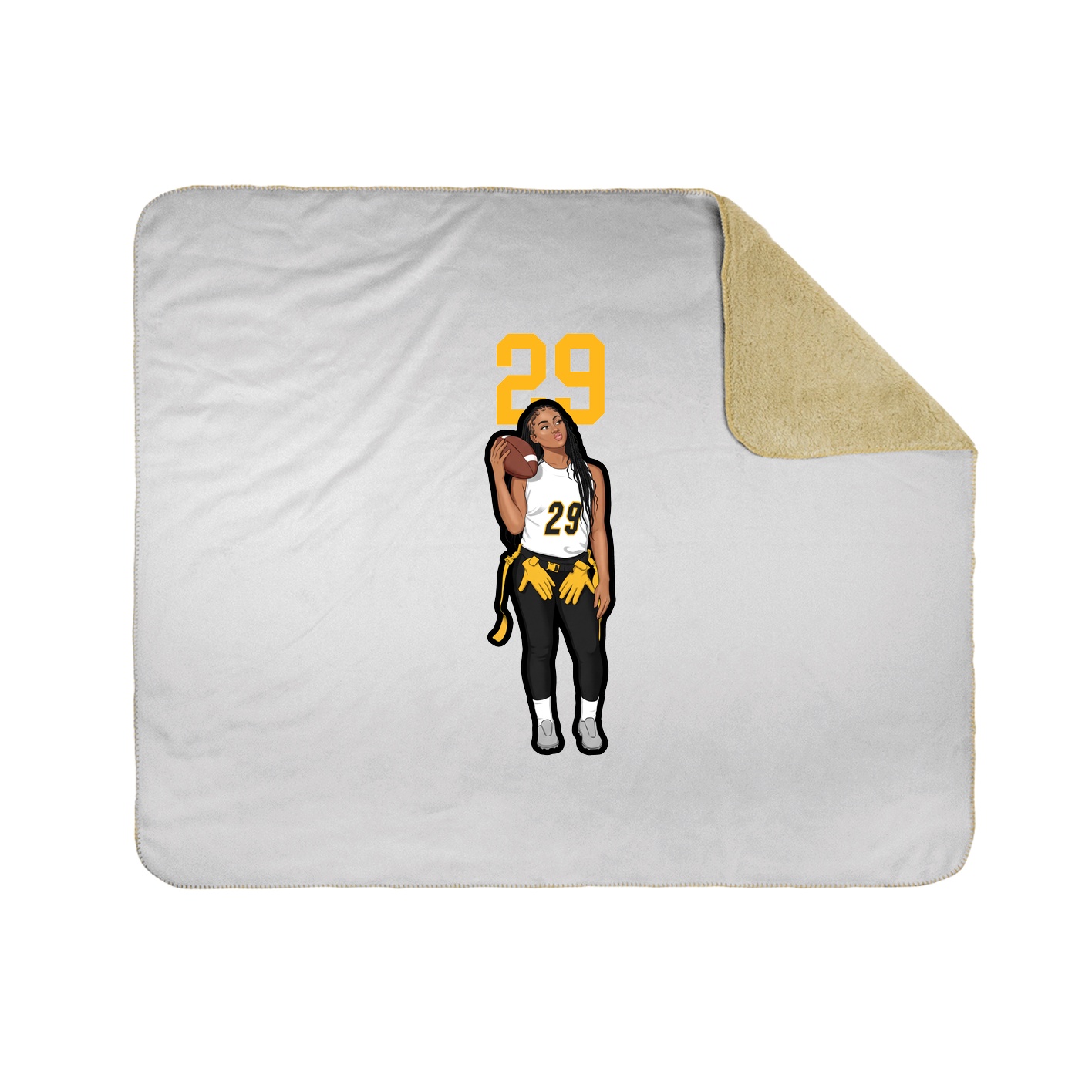 50x60 Sherpa Lined Throw Blanket