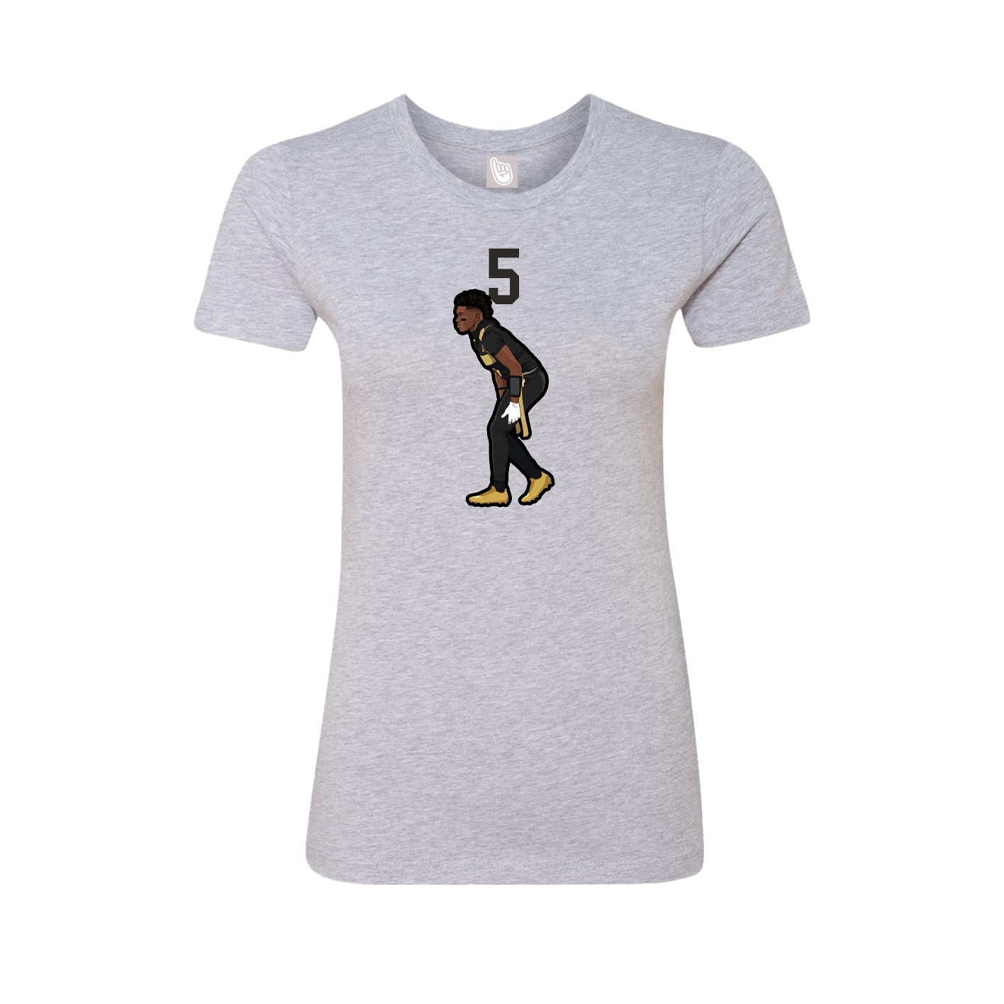 Womens Tee — Number Top in Grey