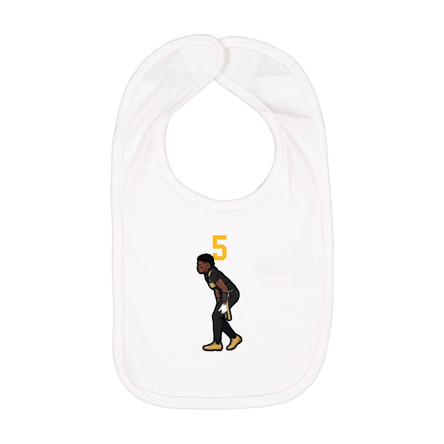 Infant Bib — Number Top in White