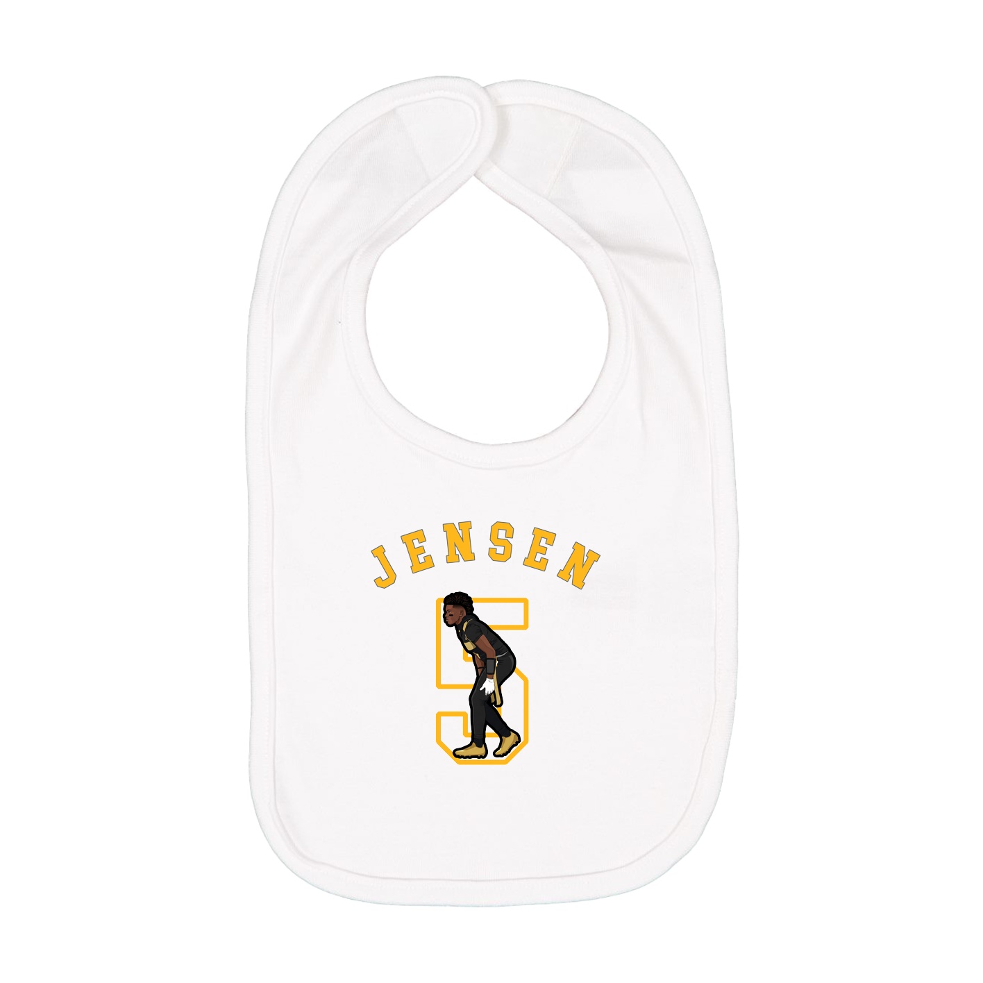 Infant Bib — Shirsey Arch in White