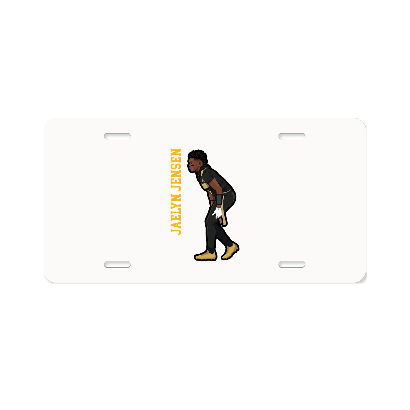 License Plate — Name Vertical in Classic