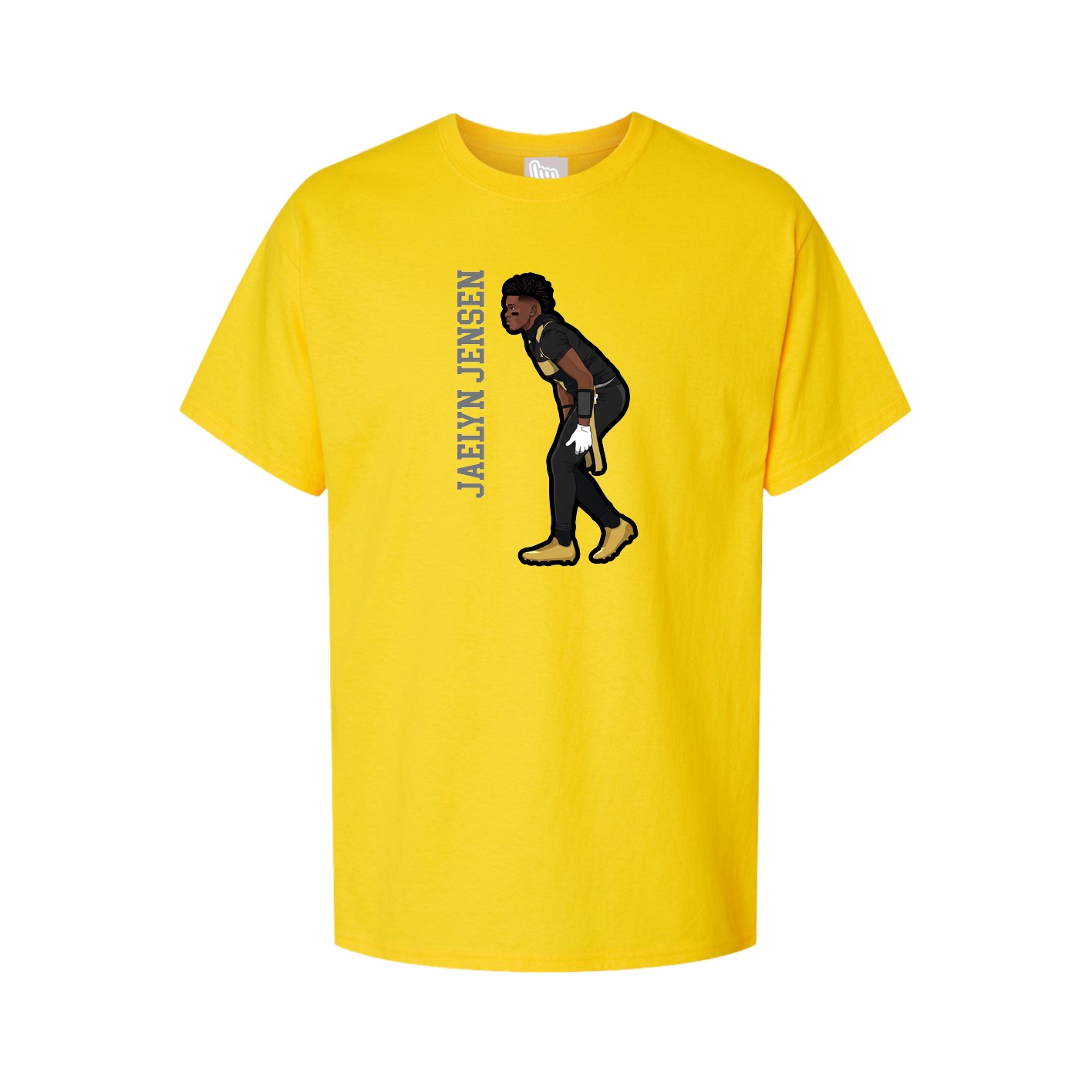 Youth Tee — Name Vertical in Gold