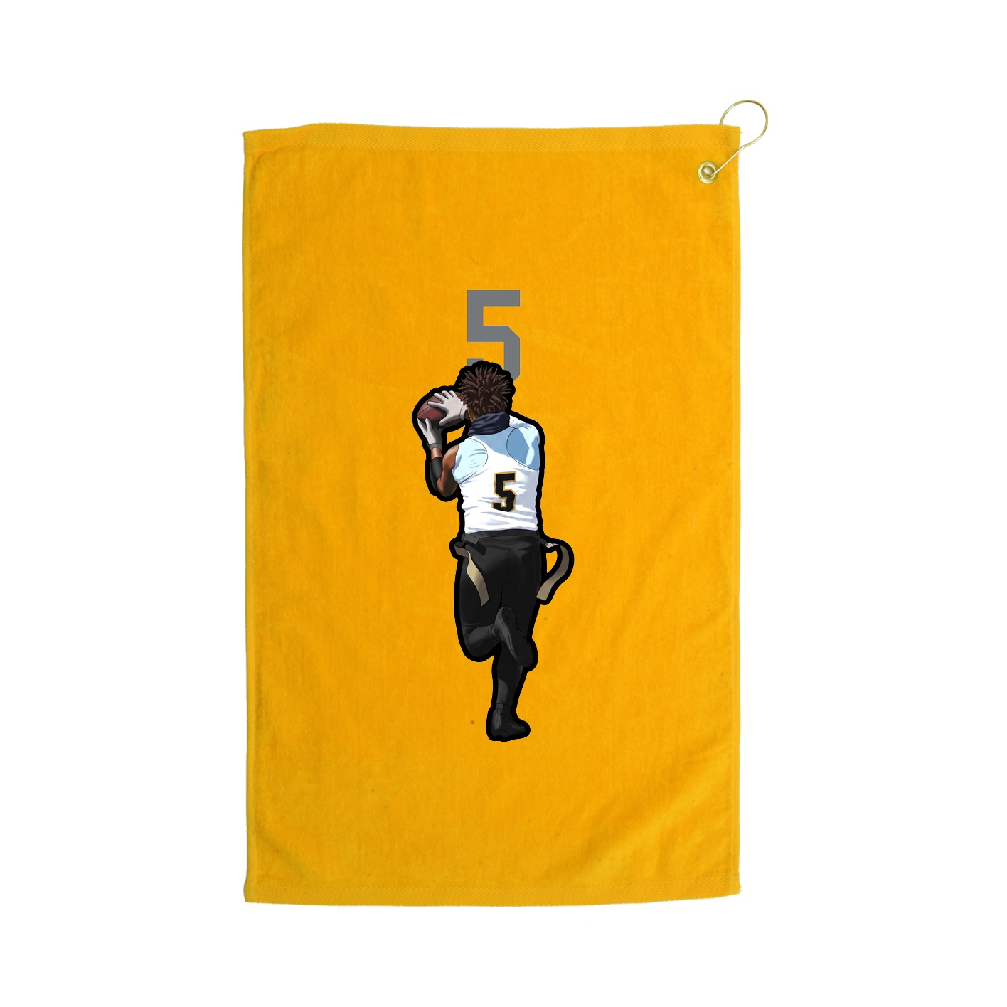 Golf Towel — Number Top in Gold